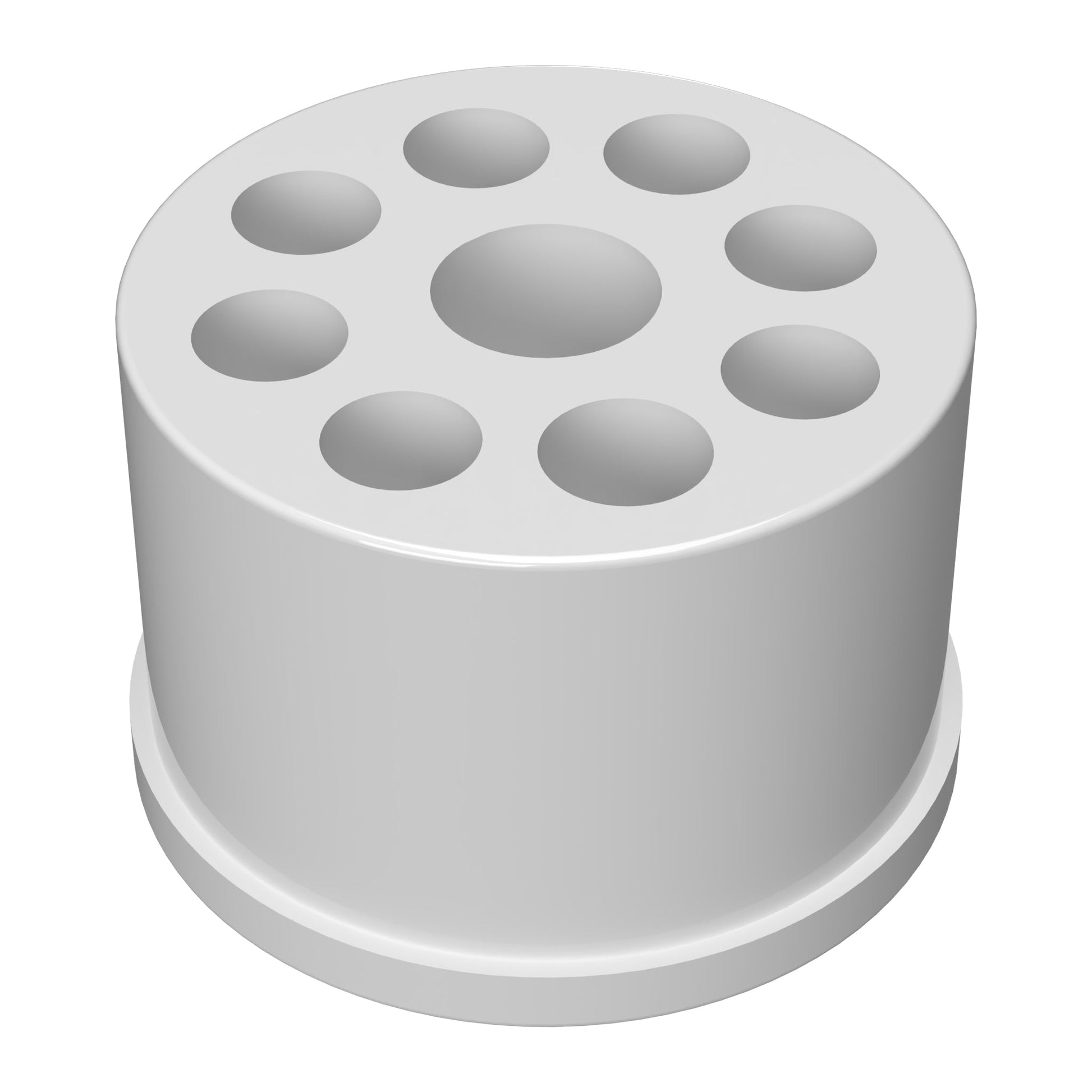 1-1/4 in. PVC Caster Fitting Insert, Furniture Grade - White Caster Adapter - FORMUFIT