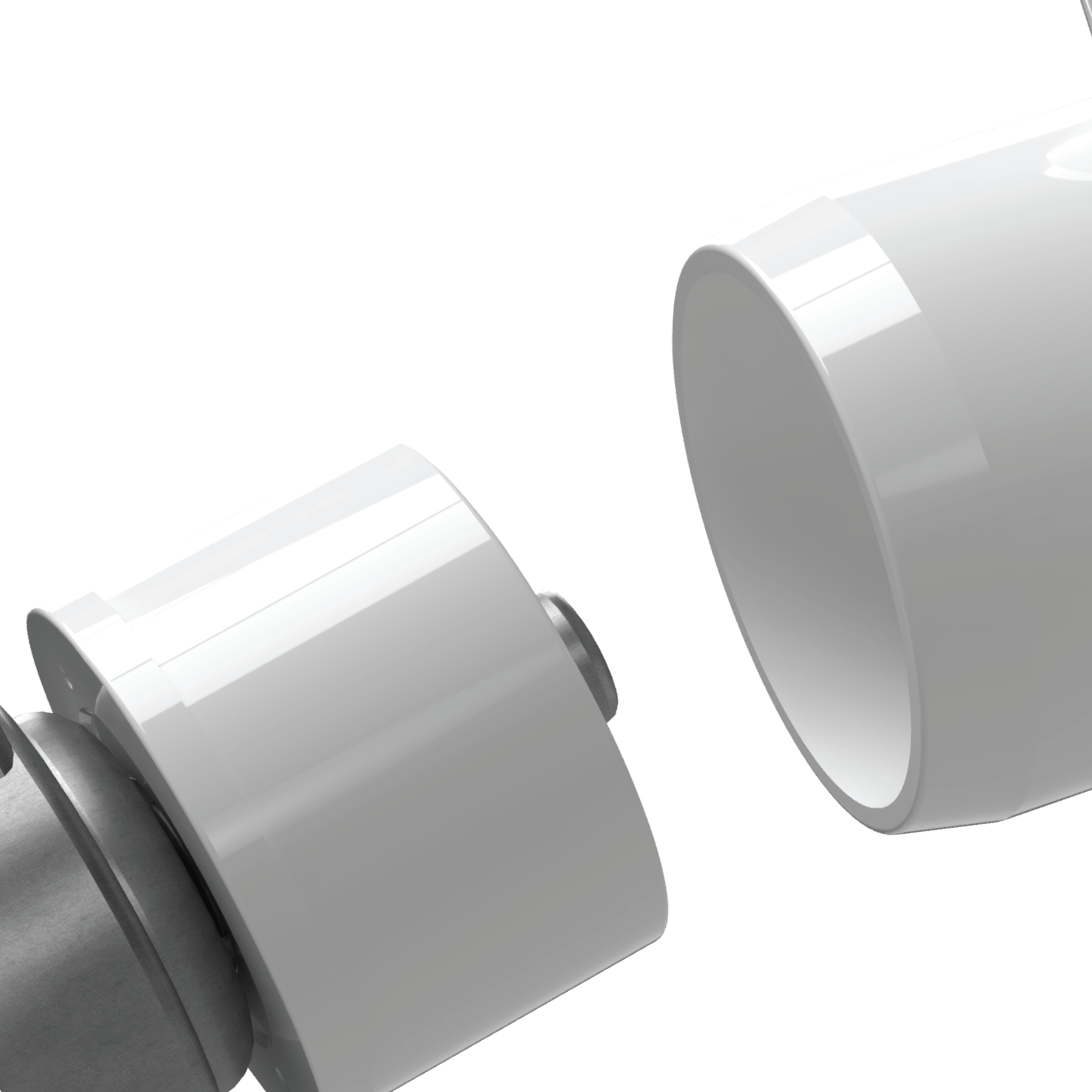 1-1/4 in. PVC Caster Fitting Insert, Furniture Grade - White Caster Adapter - FORMUFIT