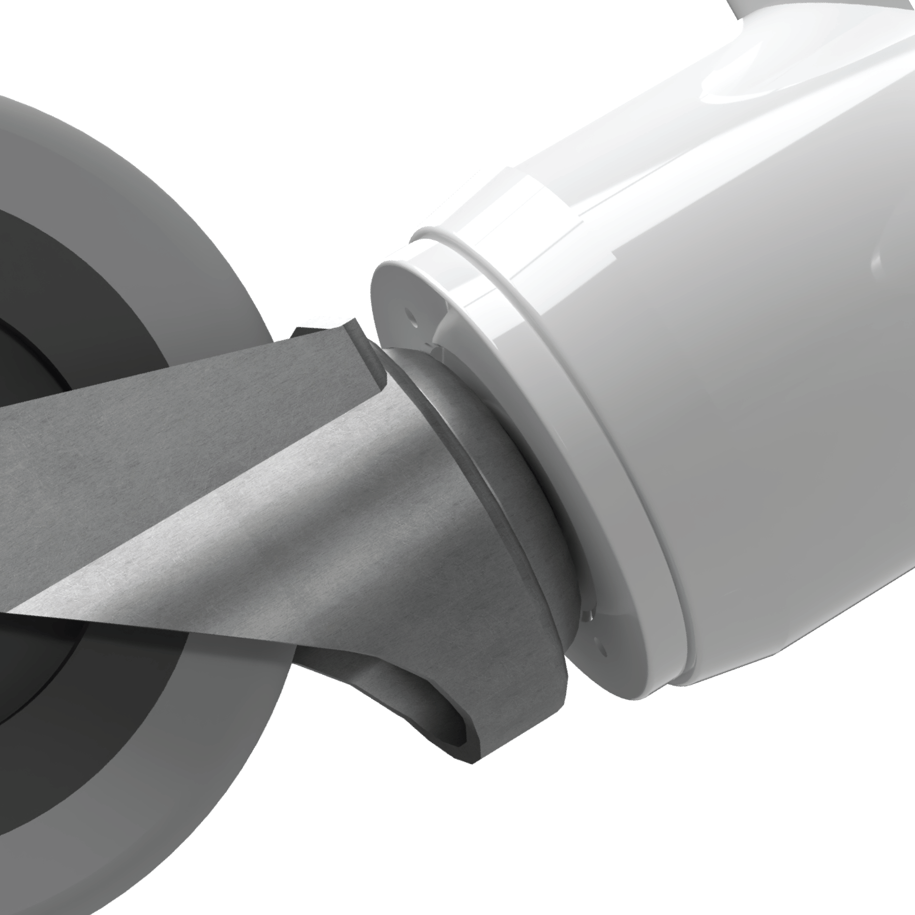 1-1/4 in. PVC Caster Fitting Insert, Furniture Grade - White Caster Adapter - FORMUFIT