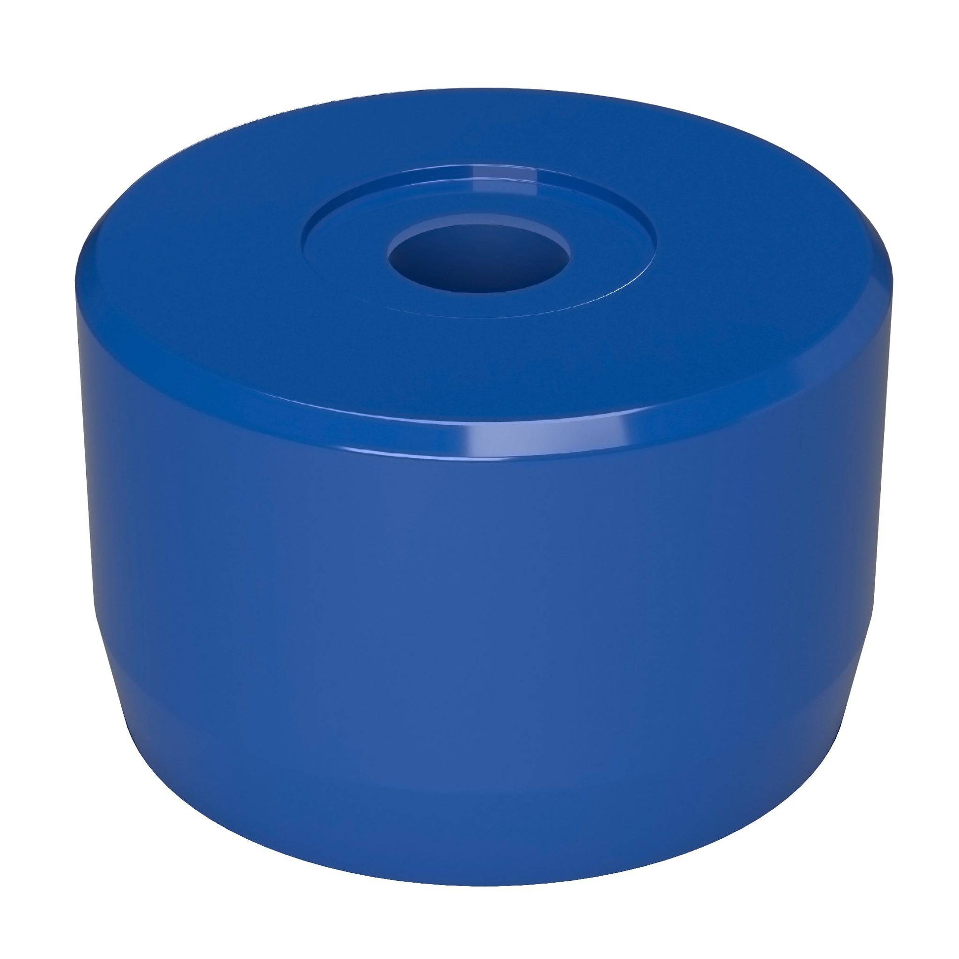 1-1/4 in. PVC Caster Pipe Cap, Furniture Grade- Blue Caster Adapter - FORMUFIT