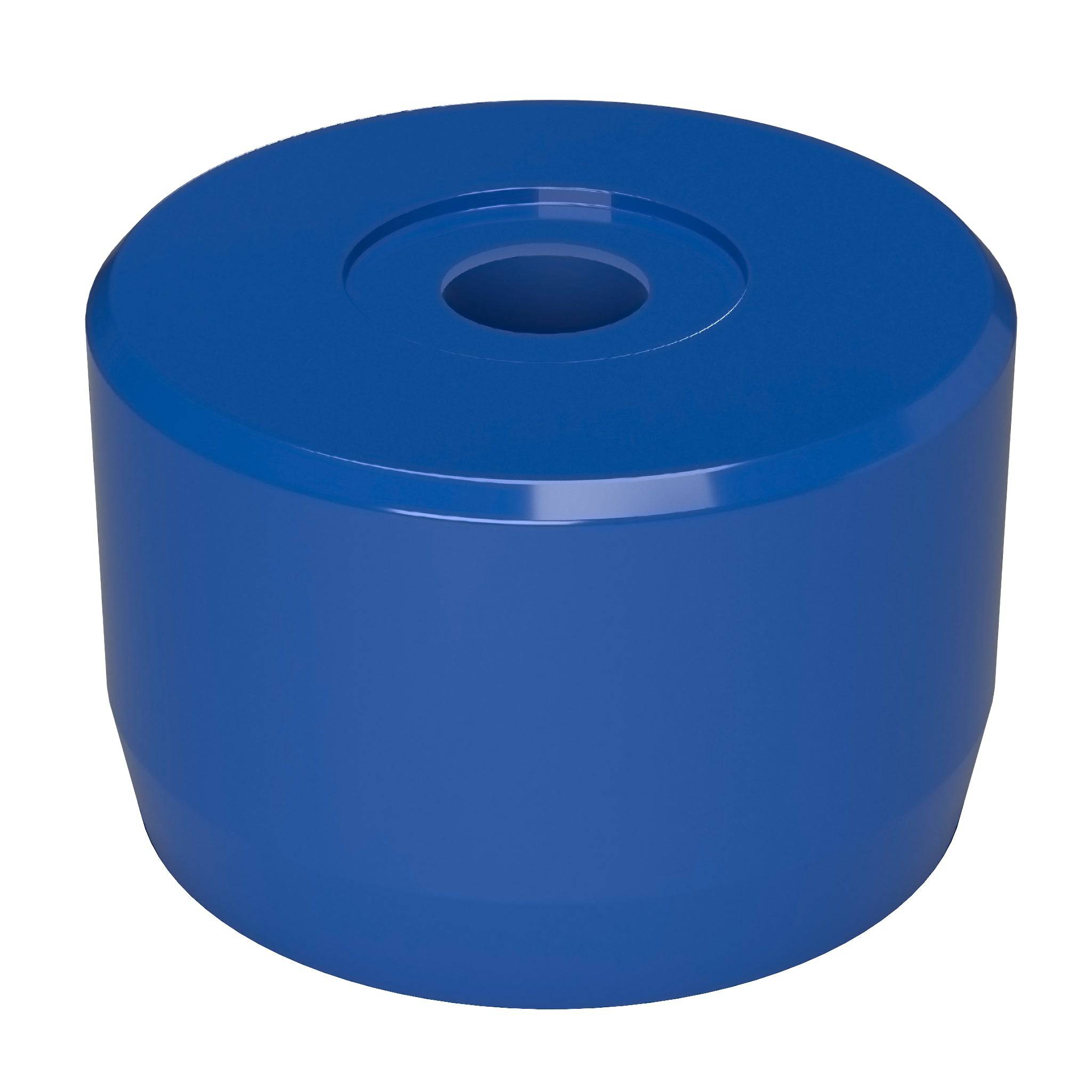 1-1/4 in. PVC Caster Pipe Cap, Furniture Grade- Blue Caster Adapter - FORMUFIT