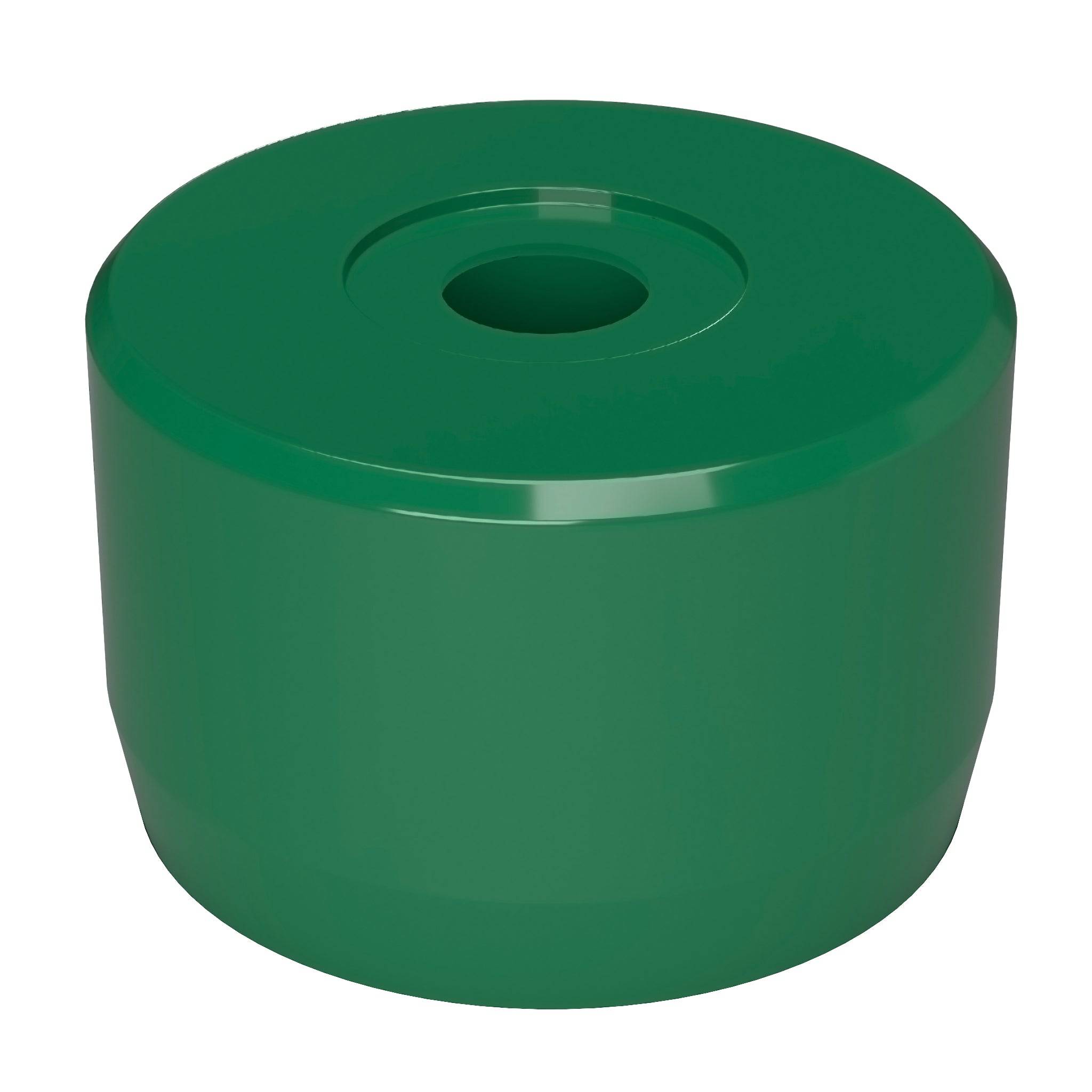 1-1/4 in. PVC Caster Pipe Cap, Furniture Grade- Green Caster Adapter - FORMUFIT
