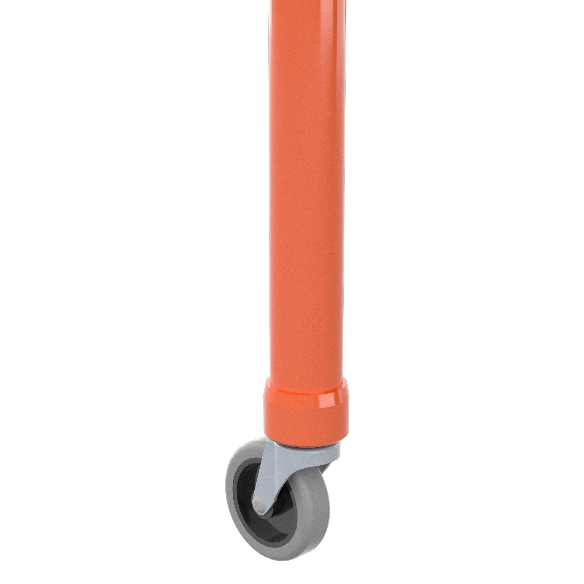 1-1/4 in. PVC Caster Pipe Cap, Furniture Grade- Orange Caster Adapter - FORMUFIT