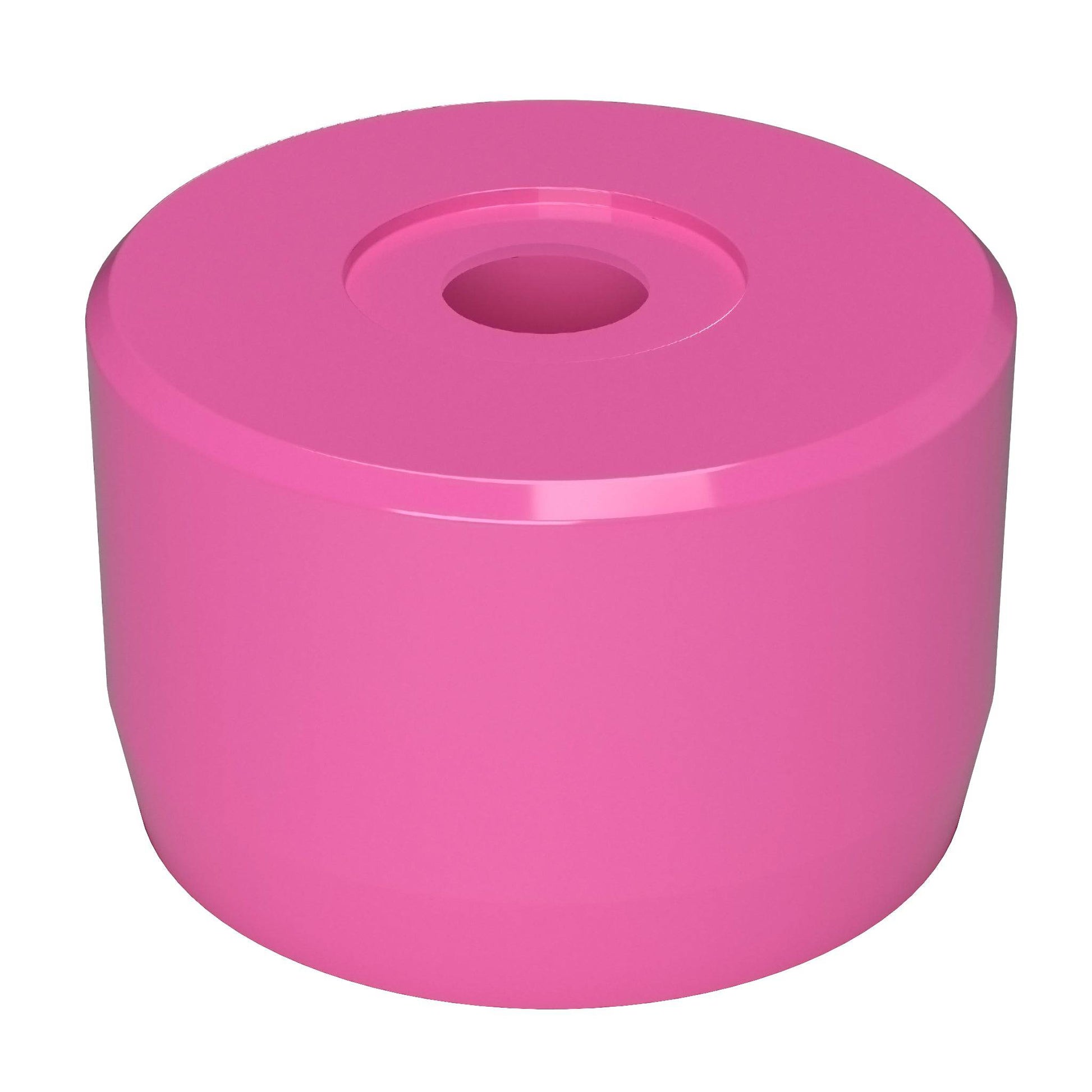 1-1/4 in. PVC Caster Pipe Cap, Furniture Grade- Pink Caster Adapter - FORMUFIT