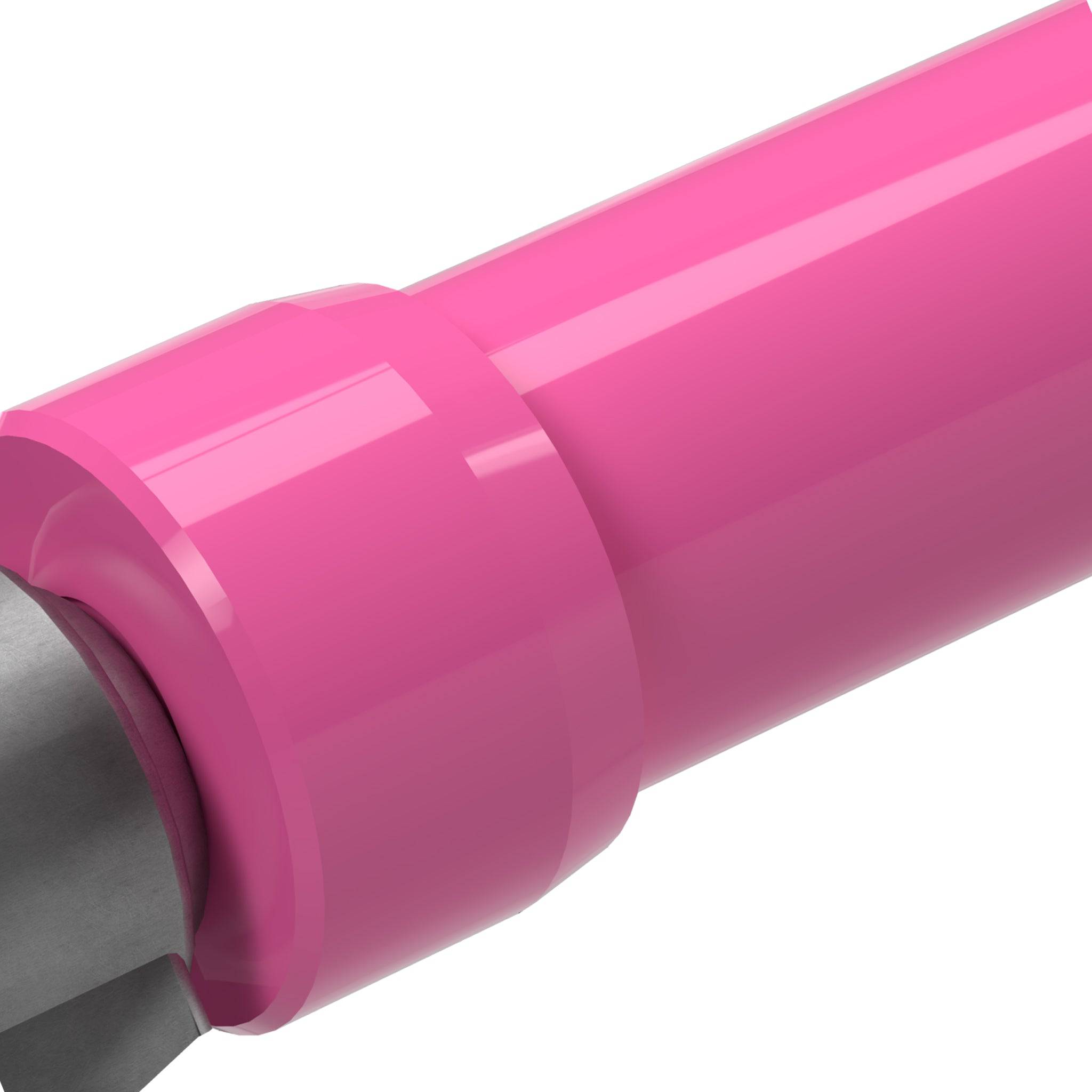 1-1/4 in. PVC Caster Pipe Cap, Furniture Grade- Pink Caster Adapter - FORMUFIT