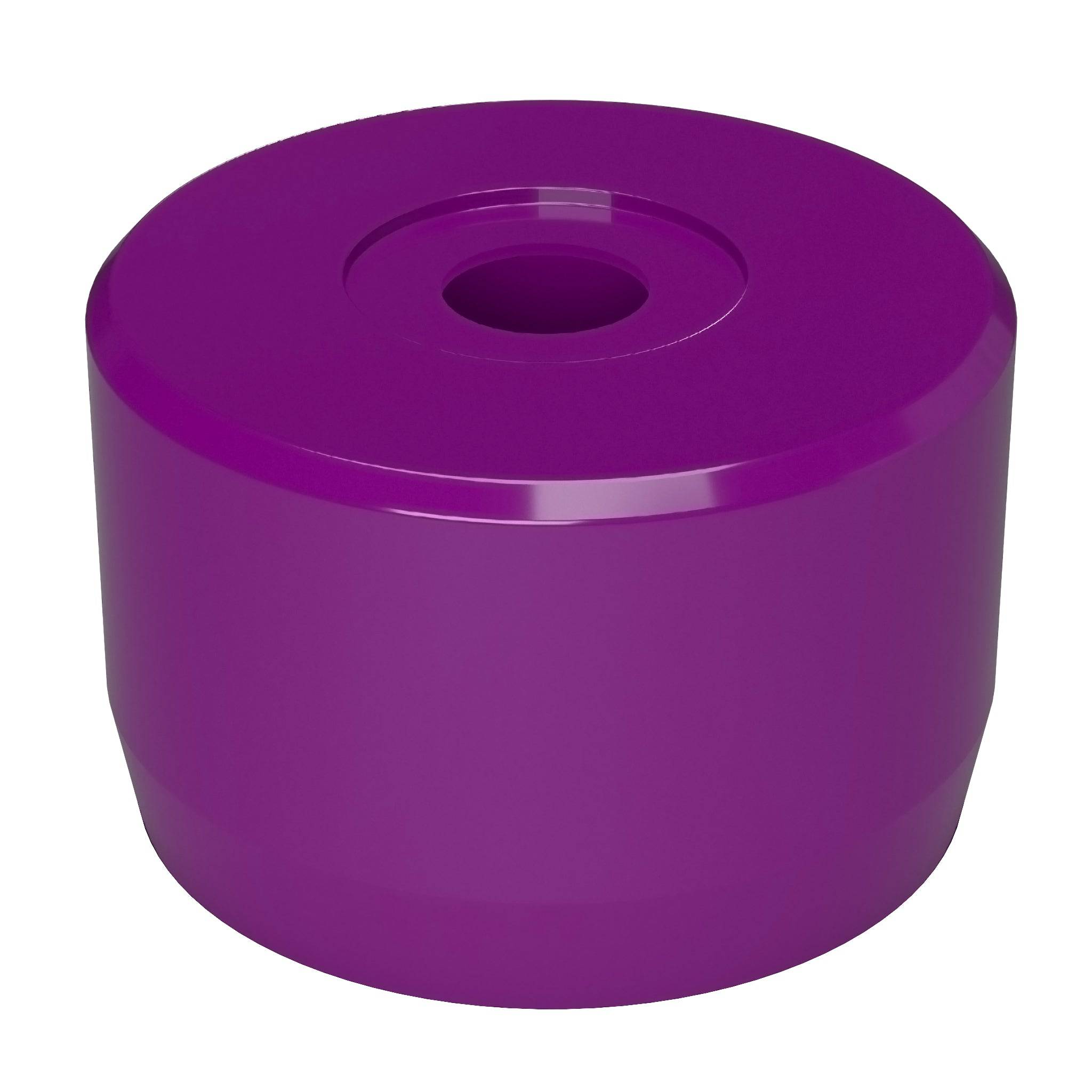 1-1/4 in. PVC Caster Pipe Cap, Furniture Grade- Purple Caster Adapter - FORMUFIT