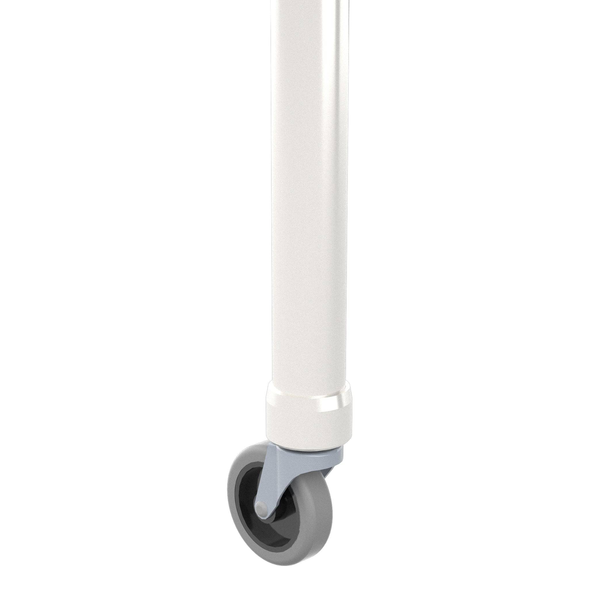 1-1/4 in. PVC Caster Pipe Cap, Furniture Grade- White Caster Adapter - FORMUFIT