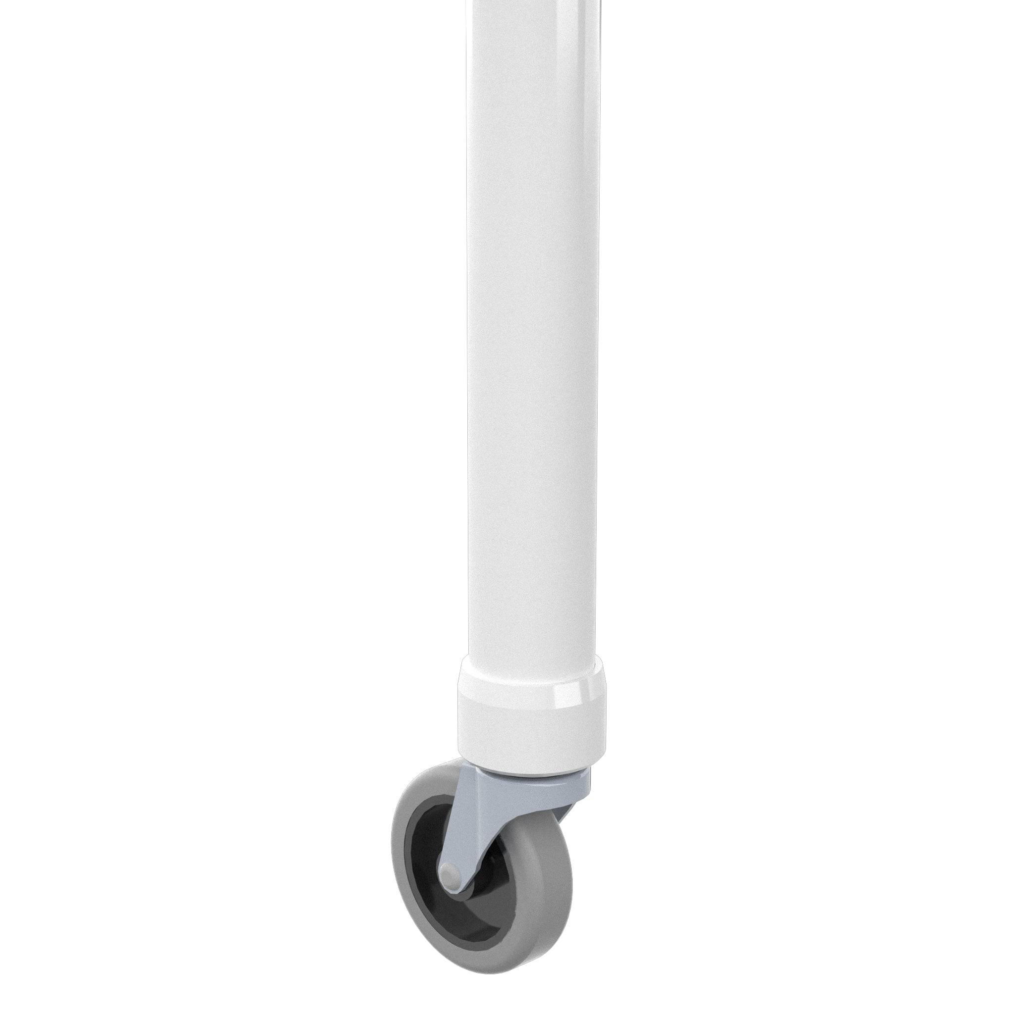 1-1/4 in. PVC Caster Pipe Cap, Furniture Grade- White Caster Adapter - FORMUFIT