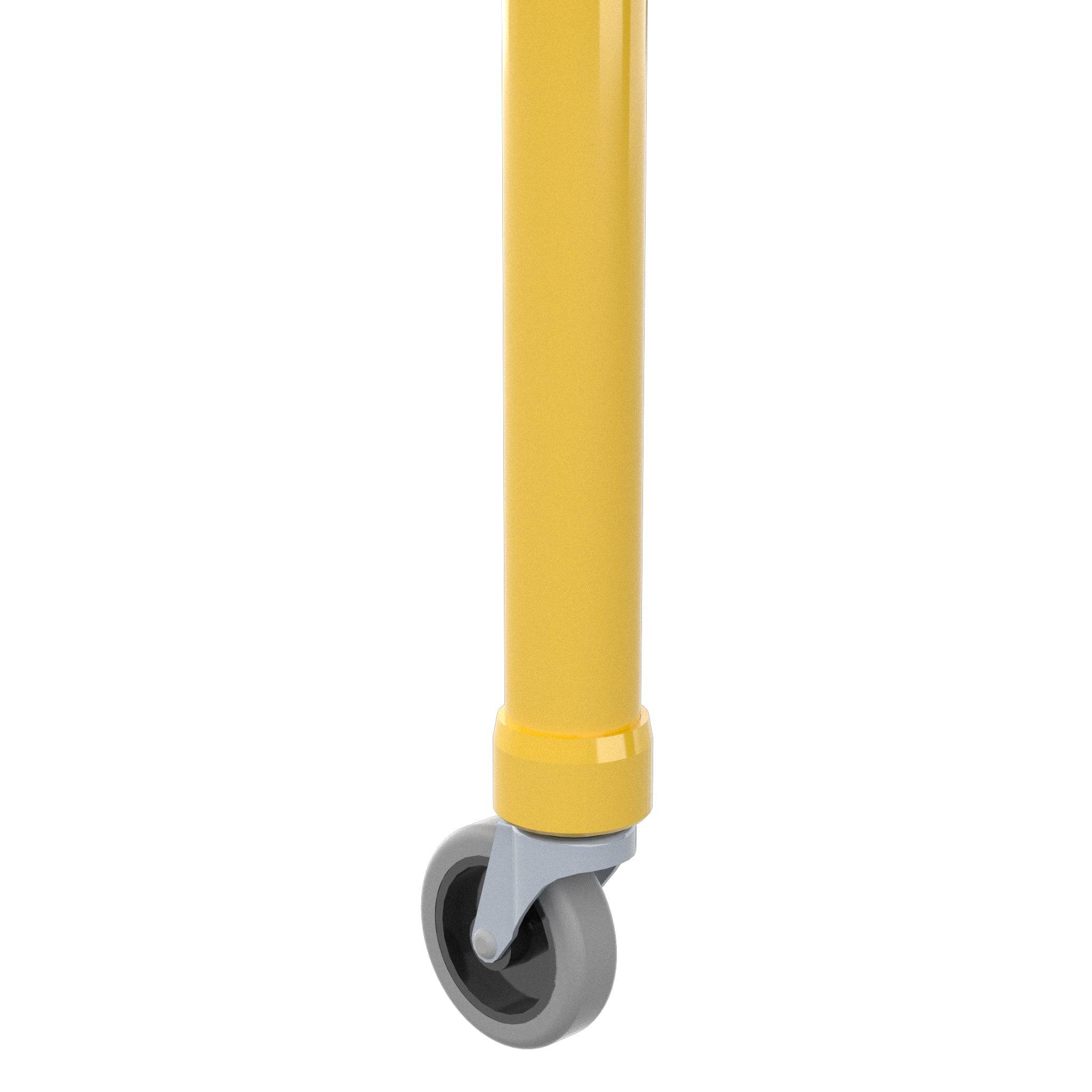 1-1/4 in. PVC Caster Pipe Cap, Furniture Grade- Yellow Caster Adapter - FORMUFIT