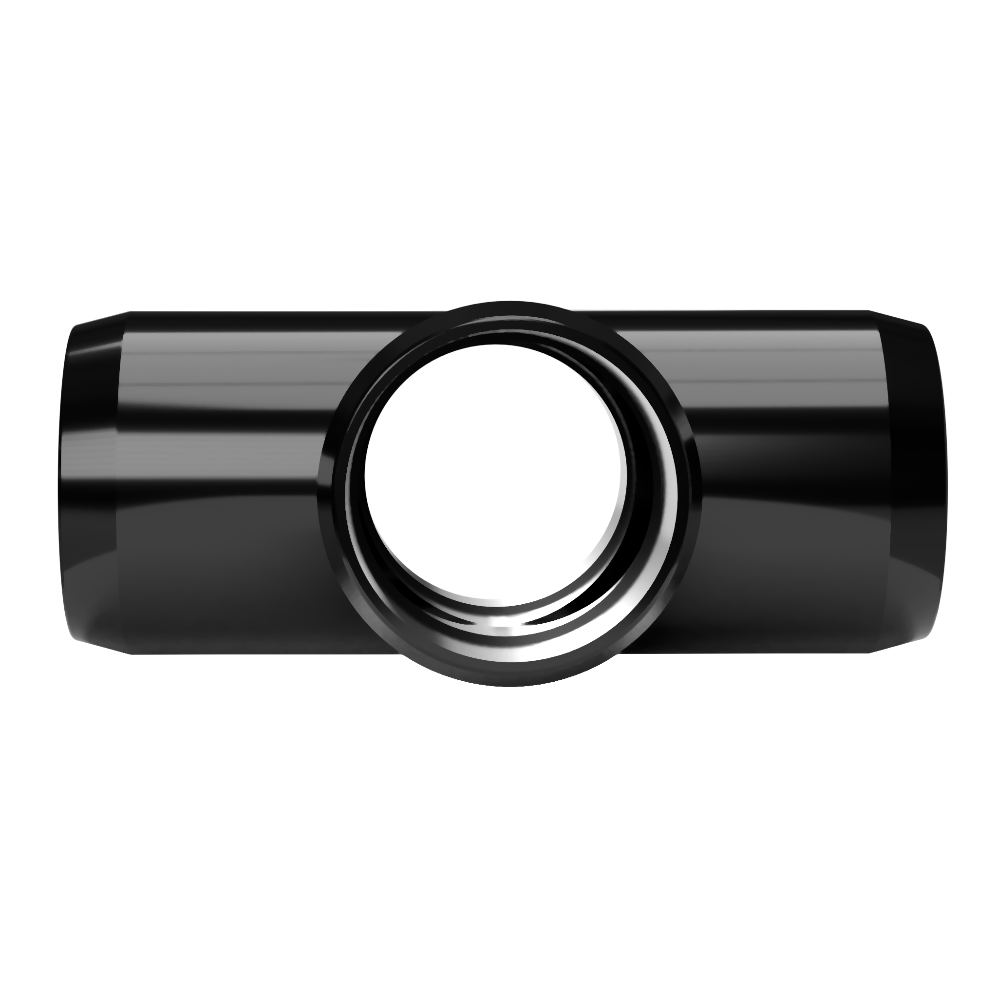 1-1/2 in. Cross PVC Fitting, Furniture Grade - Black Cross - FORMUFIT