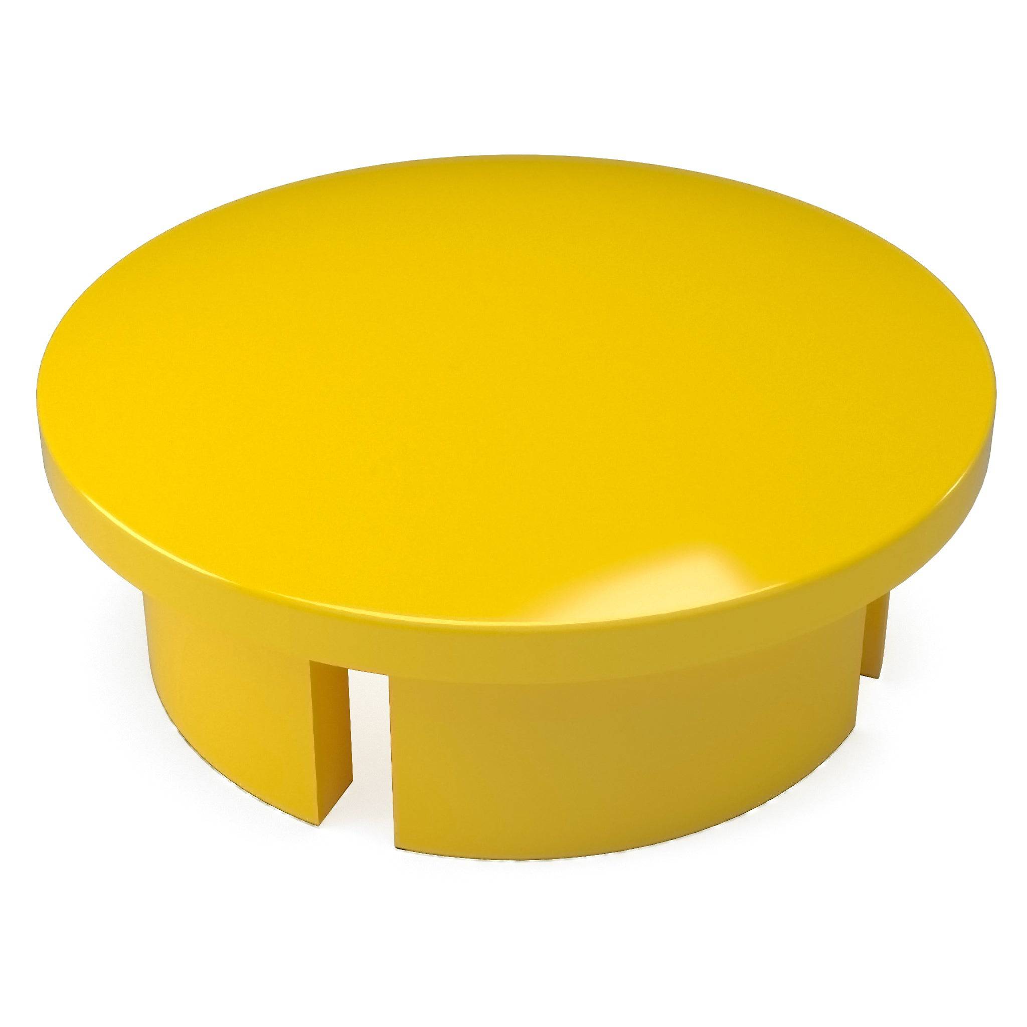 1-1/4 in. Internal PVC Dome Cap, Furniture Grade - Yellow Dome Cap - FORMUFIT