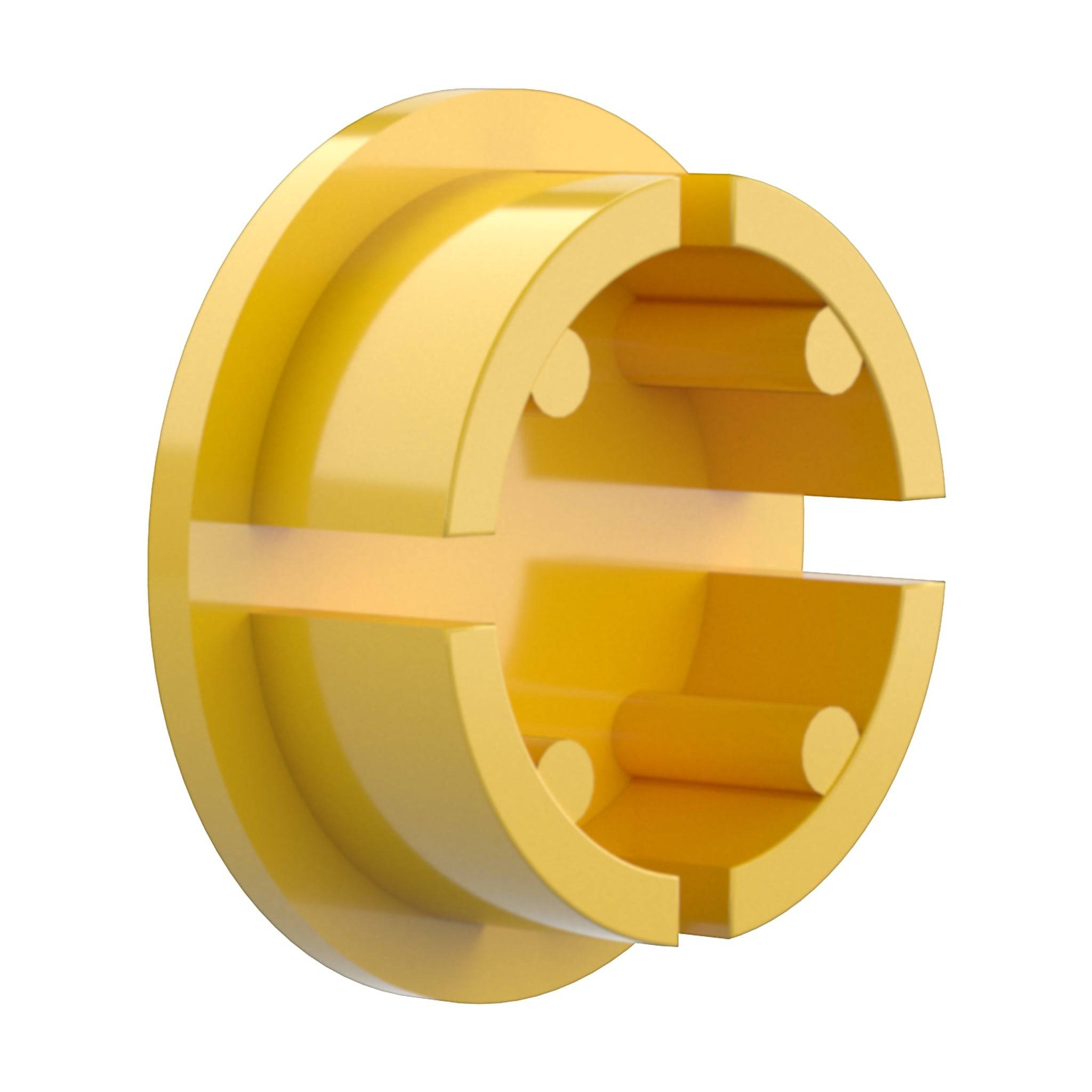 1-1/4 in. Internal PVC Dome Cap, Furniture Grade - Yellow Dome Cap - FORMUFIT