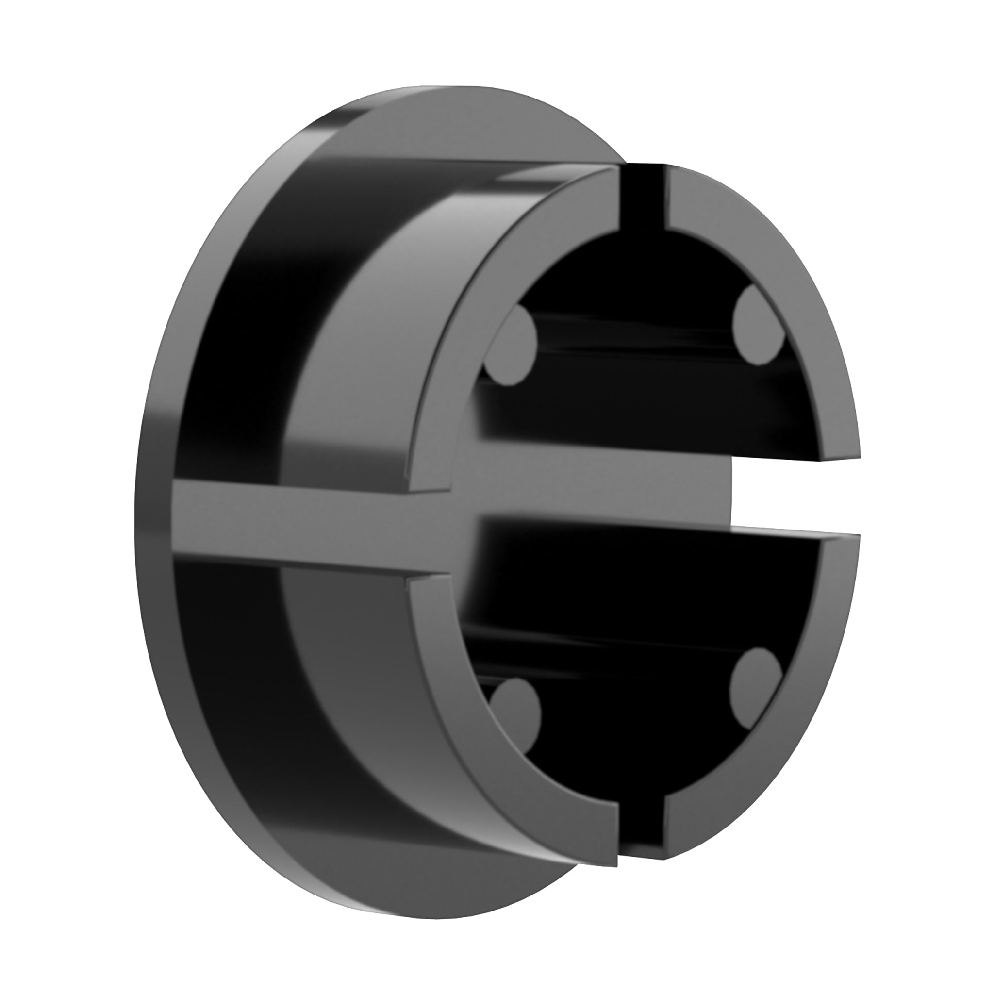 2 in. Internal PVC Dome Cap, Furniture Grade - Black Dome Cap - FORMUFIT