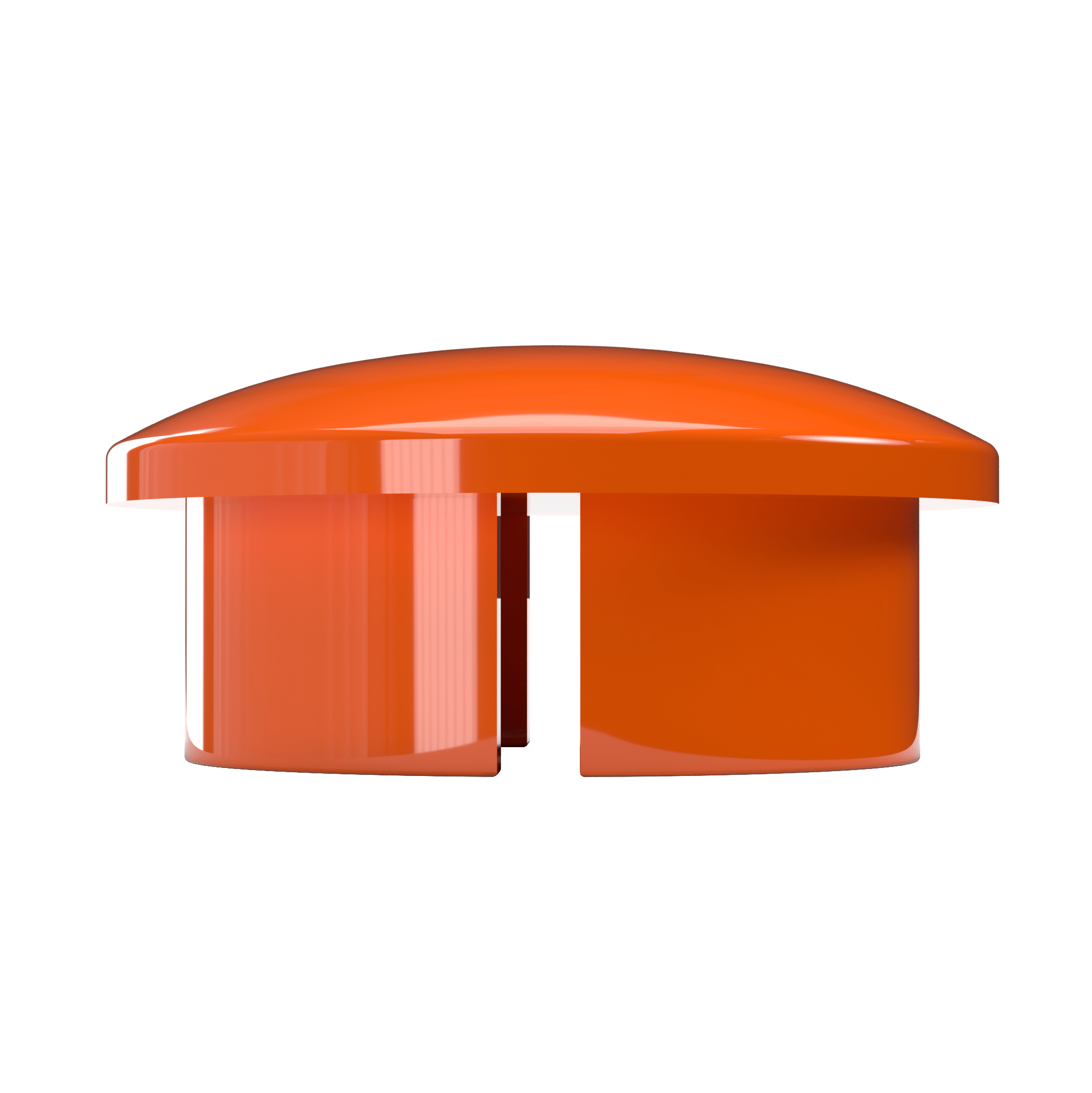 2 in. Internal PVC Dome Cap, Furniture Grade - Orange Dome Cap - FORMUFIT