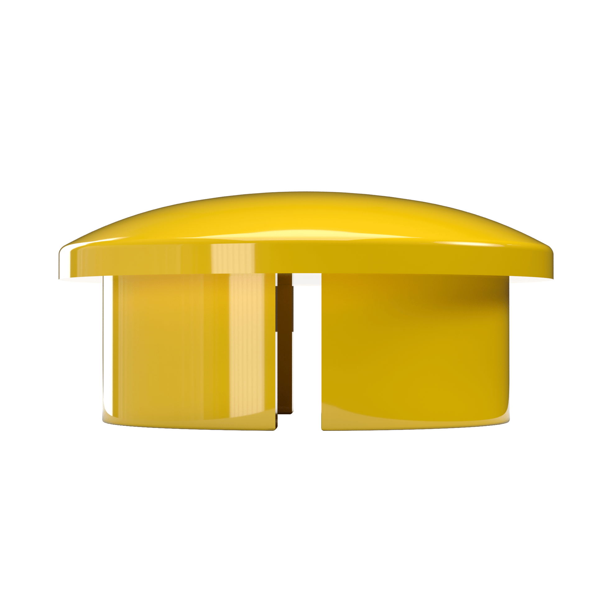 2 in. Internal PVC Dome Cap, Furniture Grade - Yellow Dome Cap - FORMUFIT