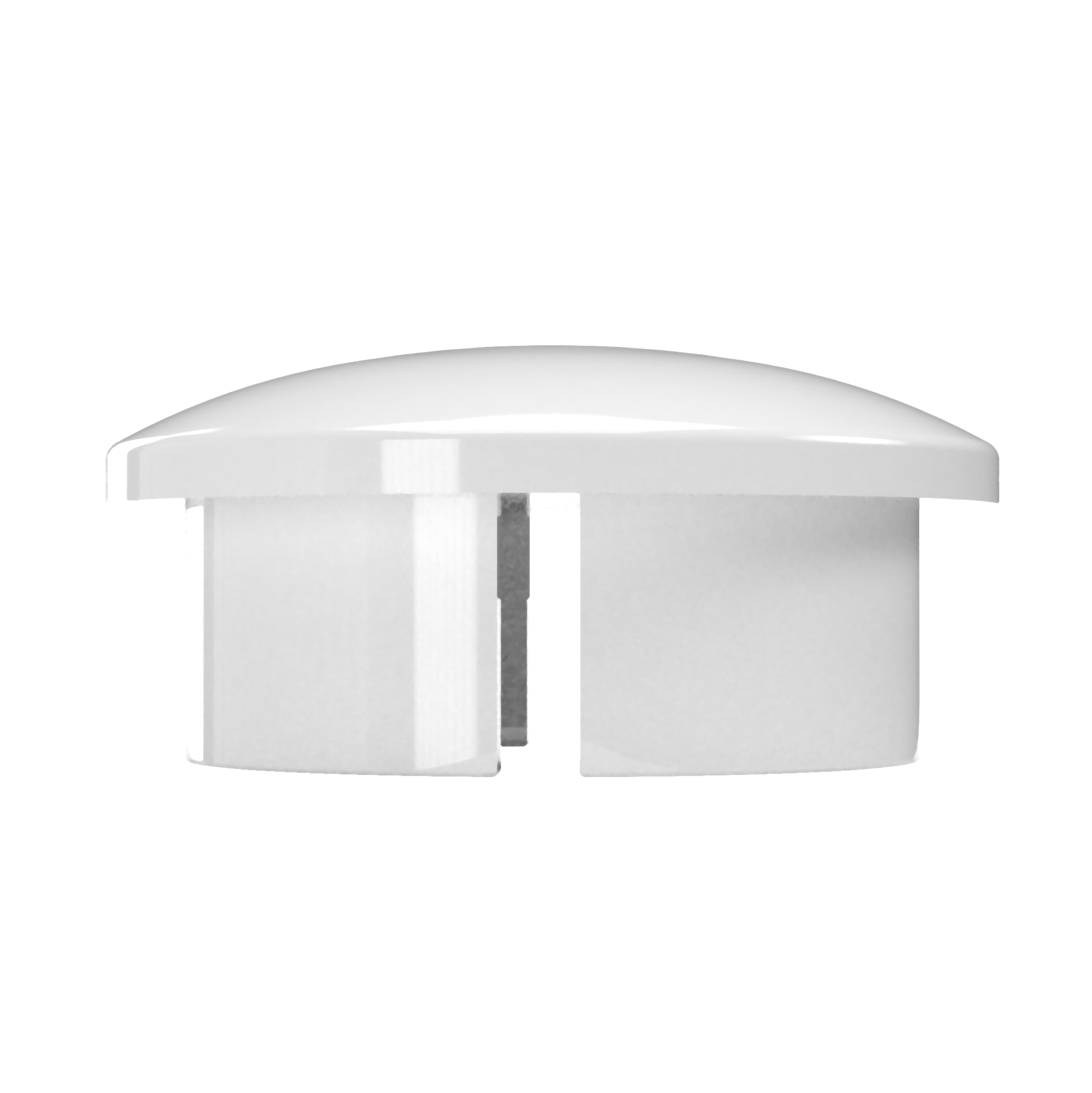 3/4 in. Internal PVC Dome Cap, Furniture Grade - White Dome Cap - FORMUFIT