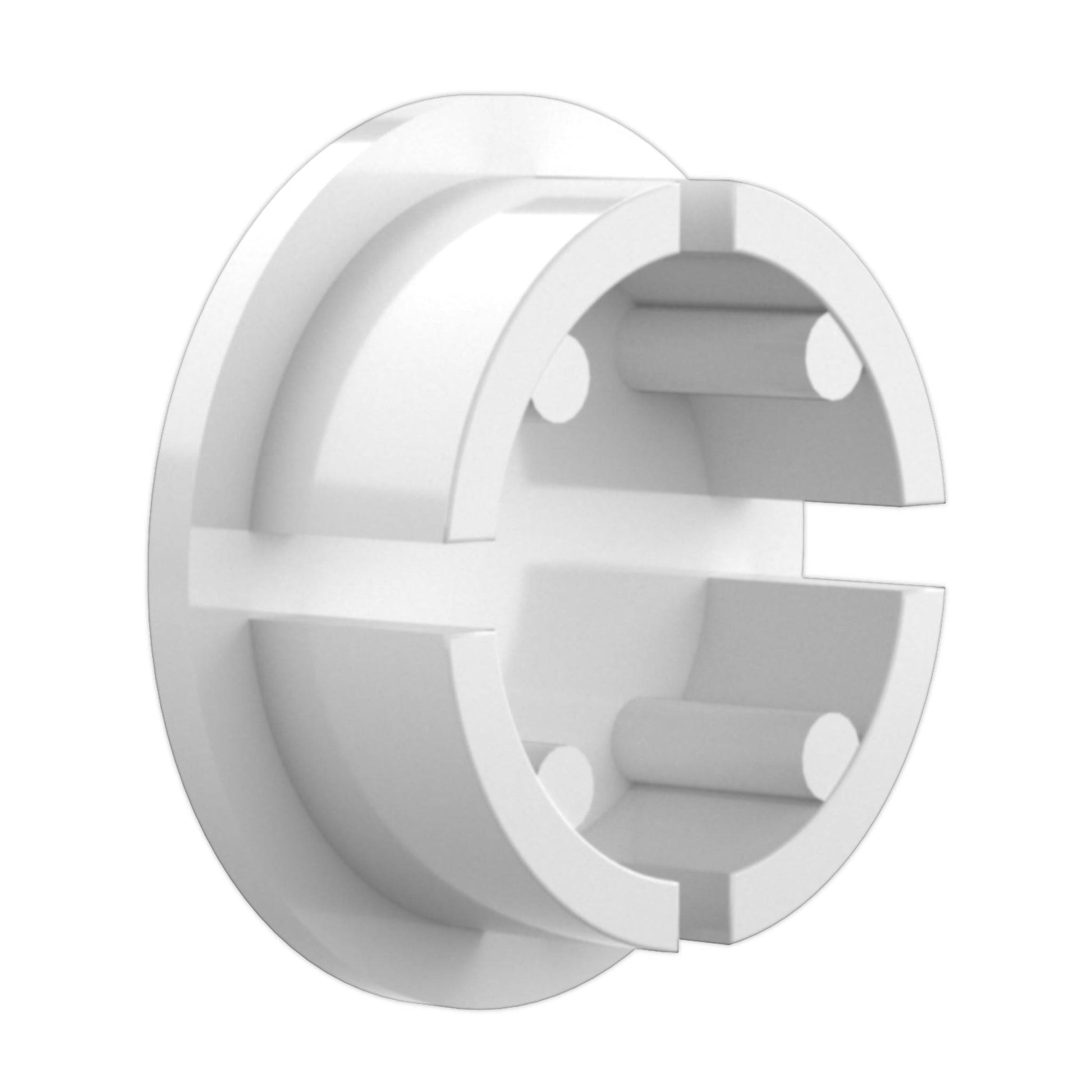 3/4 in. Internal PVC Dome Cap, Furniture Grade - White Dome Cap - FORMUFIT