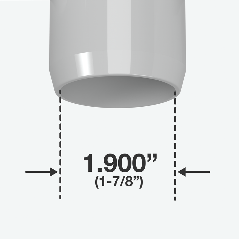 Load image into Gallery viewer, 1-1/2 in. 90 Degree Furniture Grade PVC Elbow Fitting - Gray - FORMUFIT
