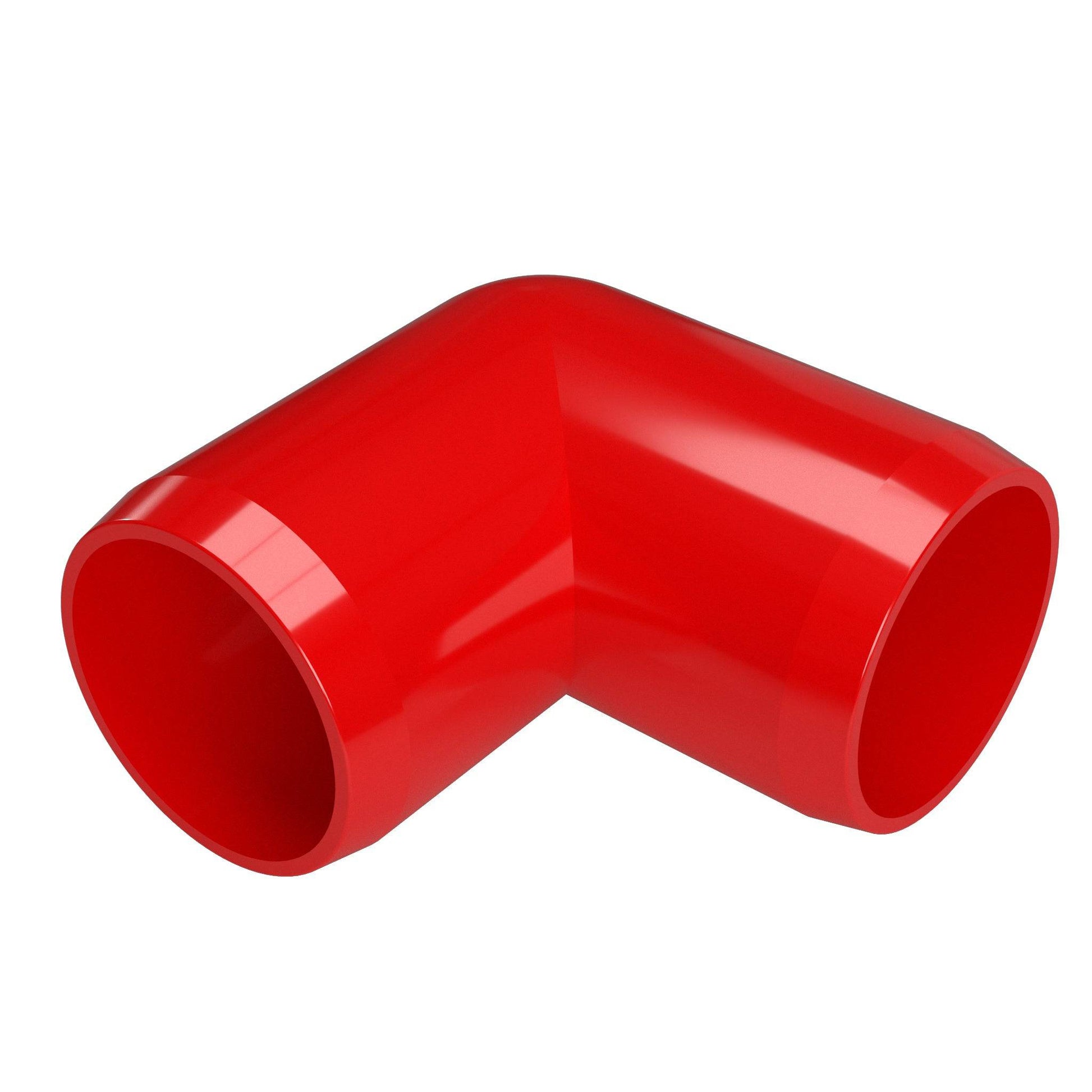 1-1/2 in. 90 Degree PVC Elbow Fitting, Furniture Grade - Red Ell Fitting - FORMUFIT