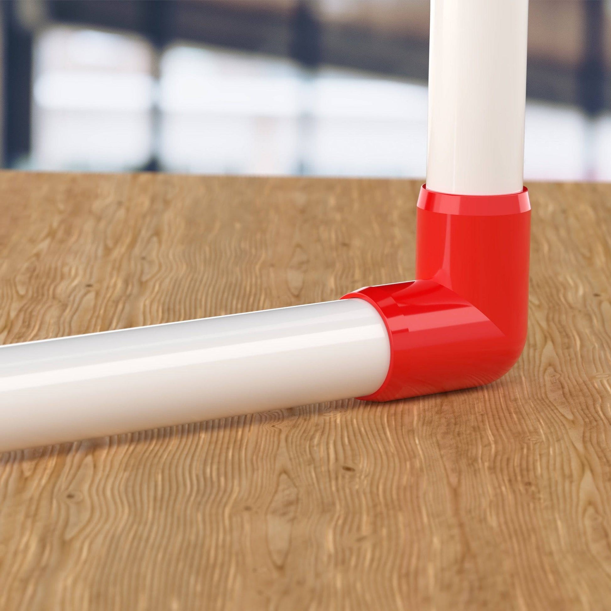 1-1/2 in. 90 Degree PVC Elbow Fitting, Furniture Grade - Red Ell Fitting - FORMUFIT