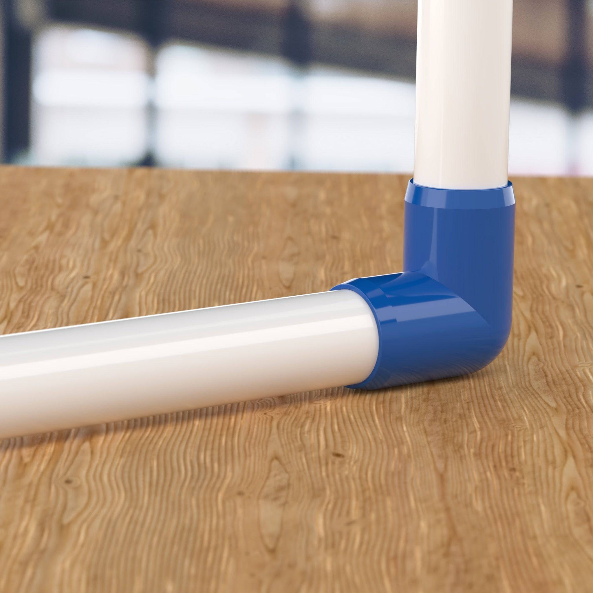 1-1/4 in. 90 Degree PVC Elbow Fitting, Furniture Grade - Blue Ell Fitting - FORMUFIT