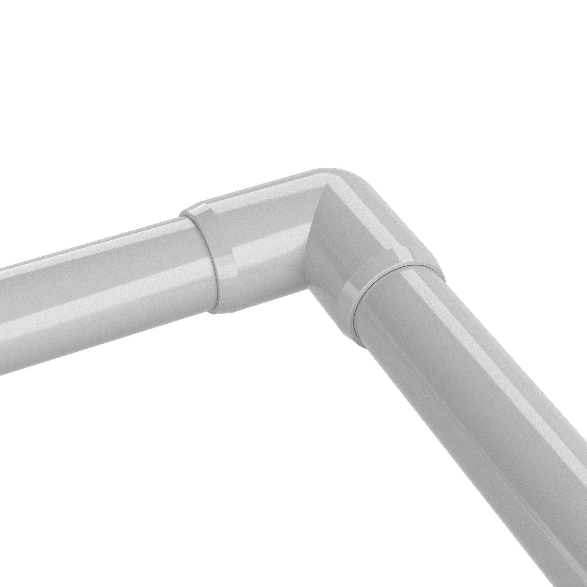 1-1/4 in. 90 Degree PVC Elbow Fitting, Furniture Grade - Gray Ell Fitting - FORMUFIT