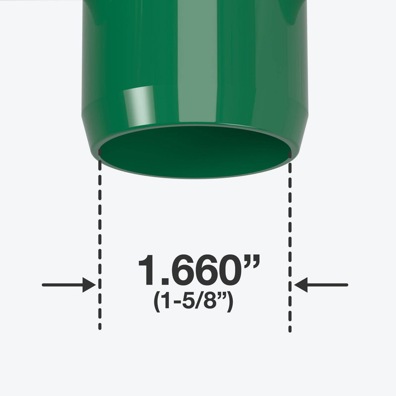 Load image into Gallery viewer, 1-1/4 in. 90 Degree Furniture Grade PVC Elbow Fitting - Green - FORMUFIT
