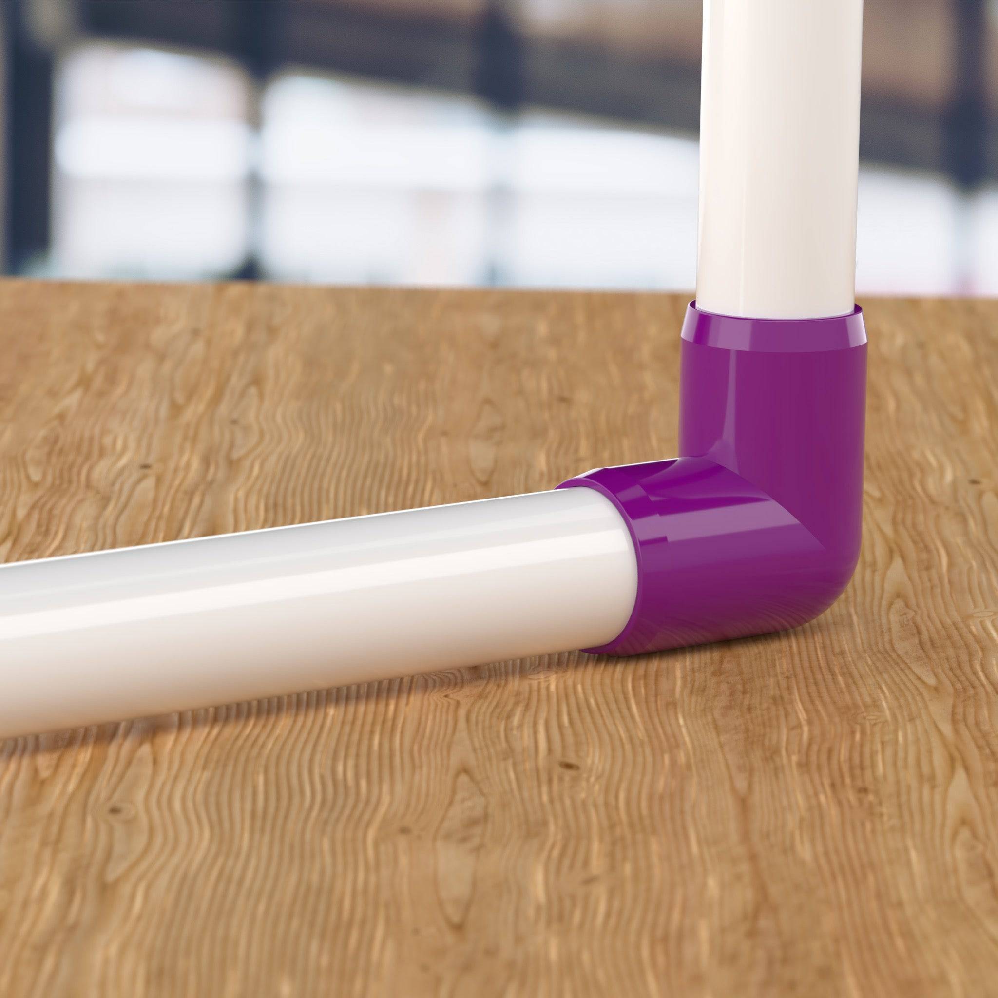 1-1/4 in. 90 Degree PVC Elbow Fitting, Furniture Grade - Purple Ell Fitting - FORMUFIT