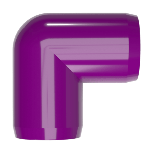 1-1/4 in. 90 Degree Furniture Grade PVC Elbow Fitting - Purple - FORMUFIT