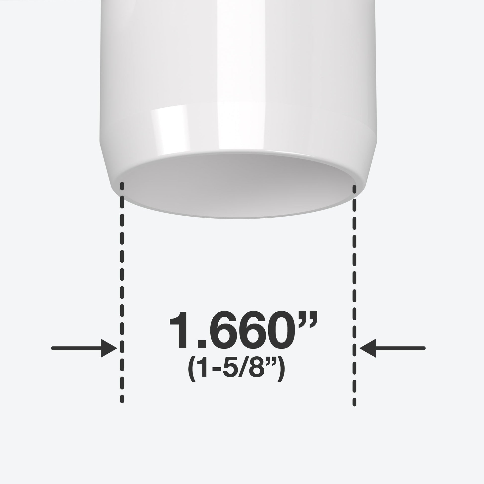 1-1/4 in. 90 Degree PVC Elbow Fitting, Furniture Grade - White Ell Fitting - FORMUFIT
