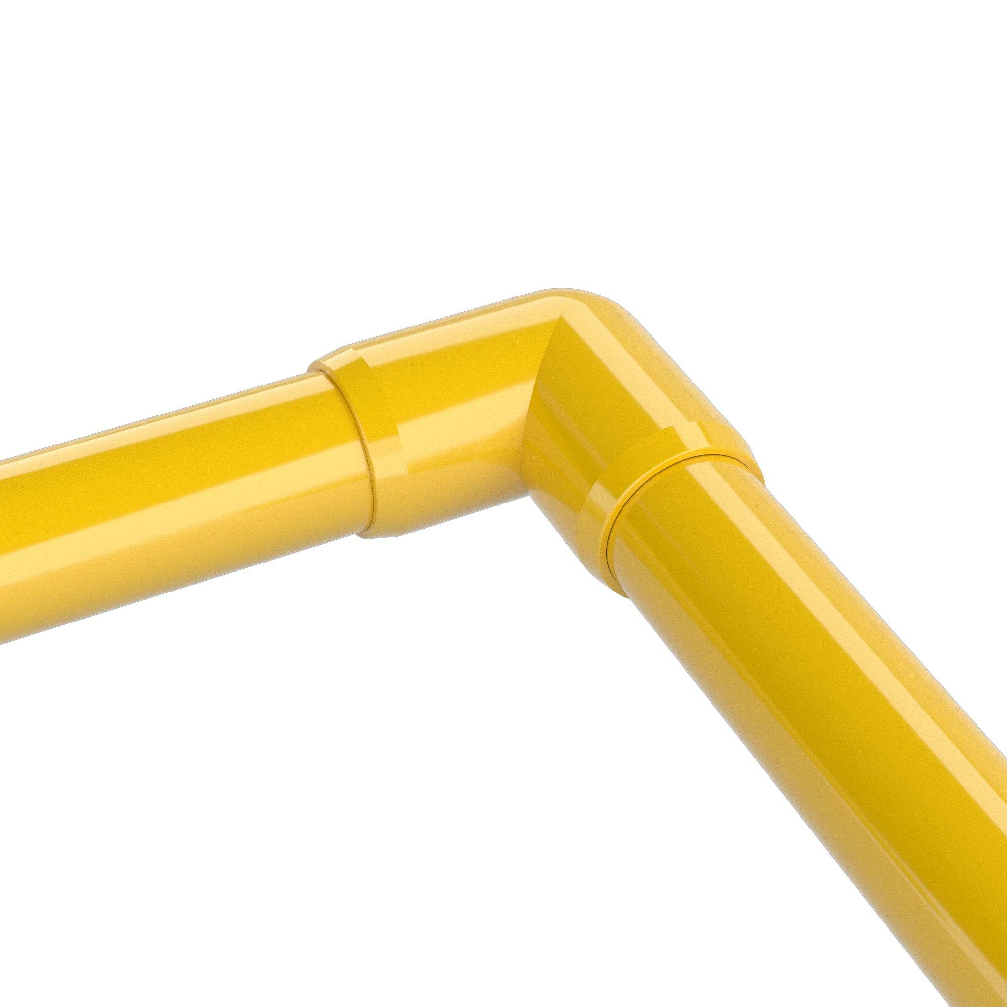 1-1/4 in. 90 Degree PVC Elbow Fitting, Furniture Grade - Yellow Ell Fitting - FORMUFIT