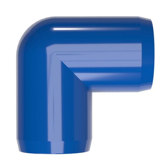 1/2 in. 90 Degree Furniture Grade PVC Elbow Fitting - Blue - FORMUFIT