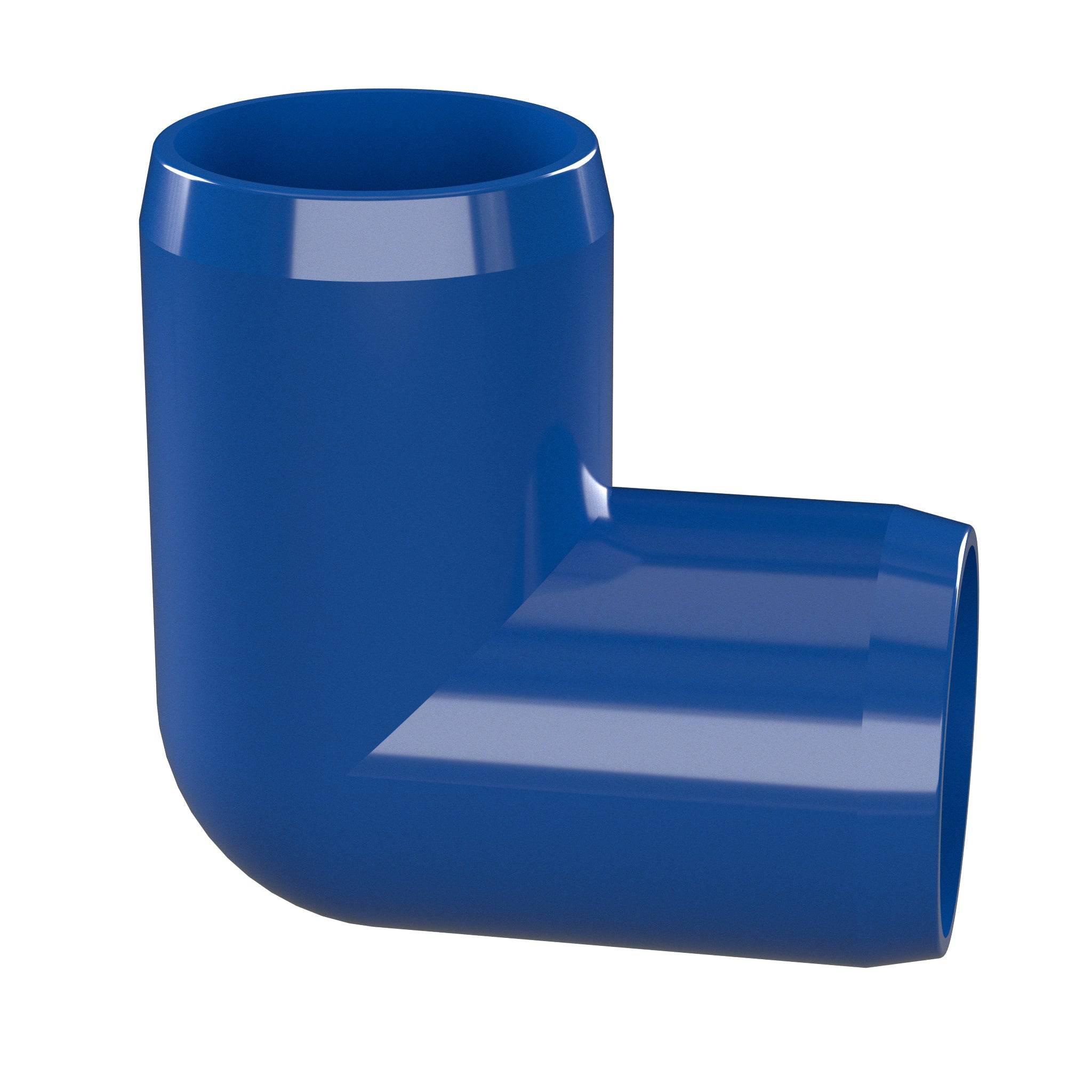 1/2 in. 90 Degree PVC Elbow Fitting, Furniture Grade - Blue Ell Fitting - FORMUFIT