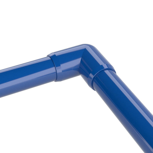 1/2 in. 90 Degree Furniture Grade PVC Elbow Fitting - Blue - FORMUFIT