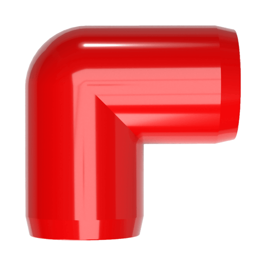 1 in. 90 Degree Furniture Grade PVC Elbow Fitting - Red - FORMUFIT