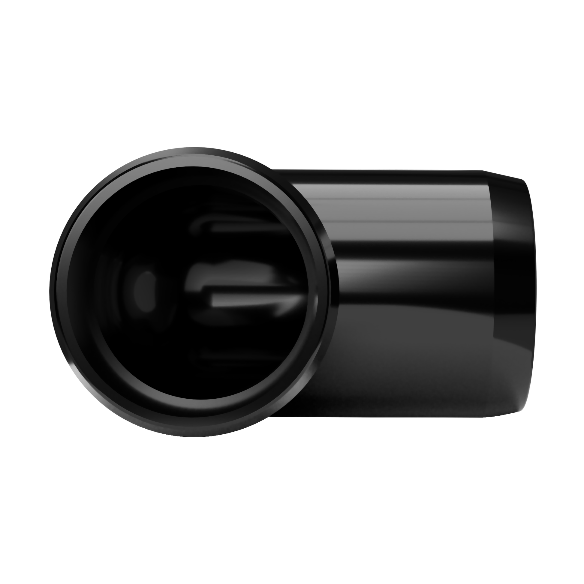2 in. 90 Degree PVC Elbow Fitting, Furniture Grade - Black Ell Fitting - FORMUFIT