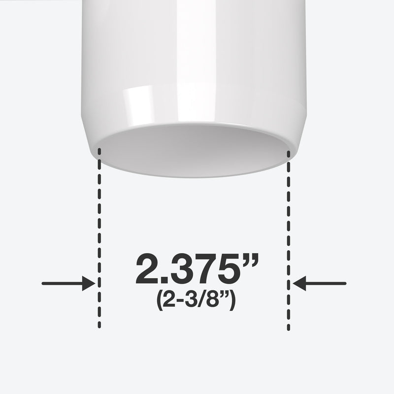 Load image into Gallery viewer, 2 in. 90 Degree Furniture Grade PVC Elbow Fitting - White - FORMUFIT

