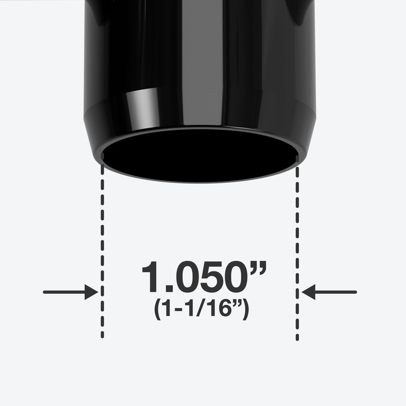 Load image into Gallery viewer, 3/4 in. 90 Degree Furniture Grade PVC Elbow Fitting - Black - FORMUFIT
