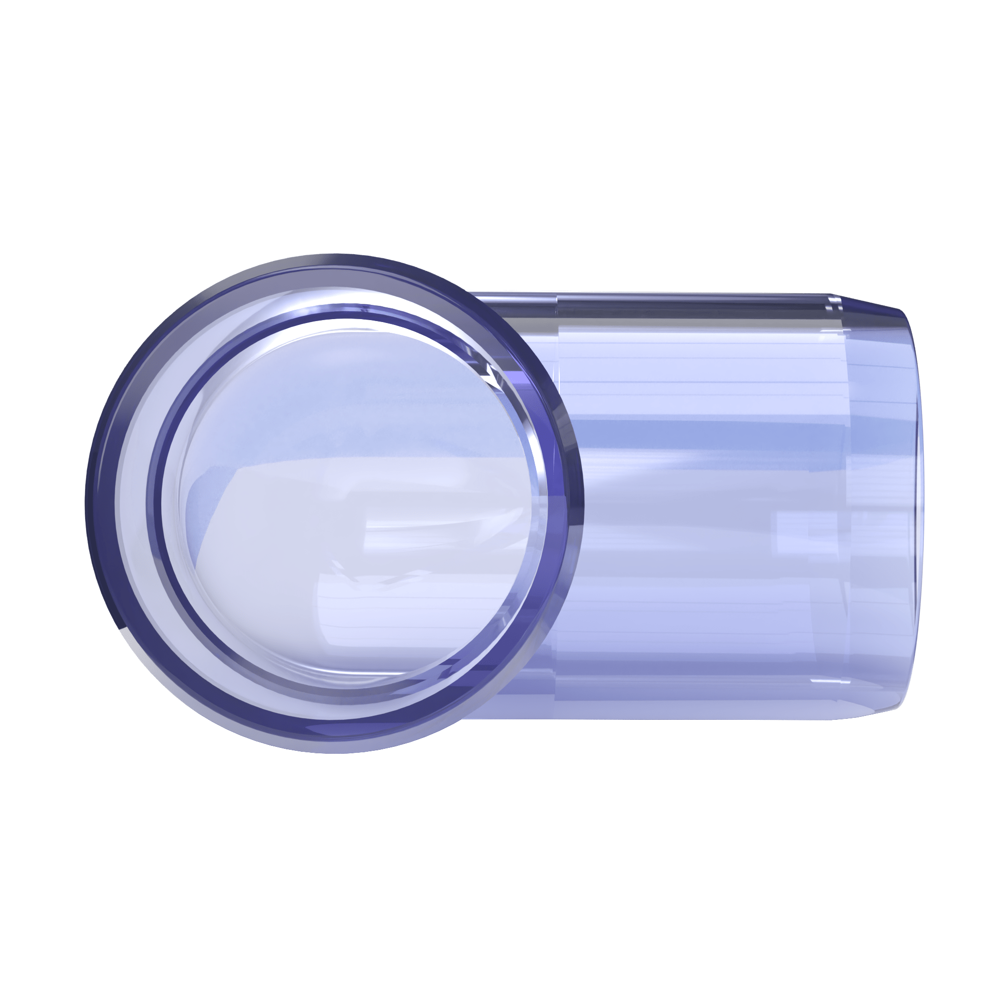 3/4 in. 90 Degree PVC Elbow Fitting, Furniture Grade - Clear Ell Fitting - FORMUFIT