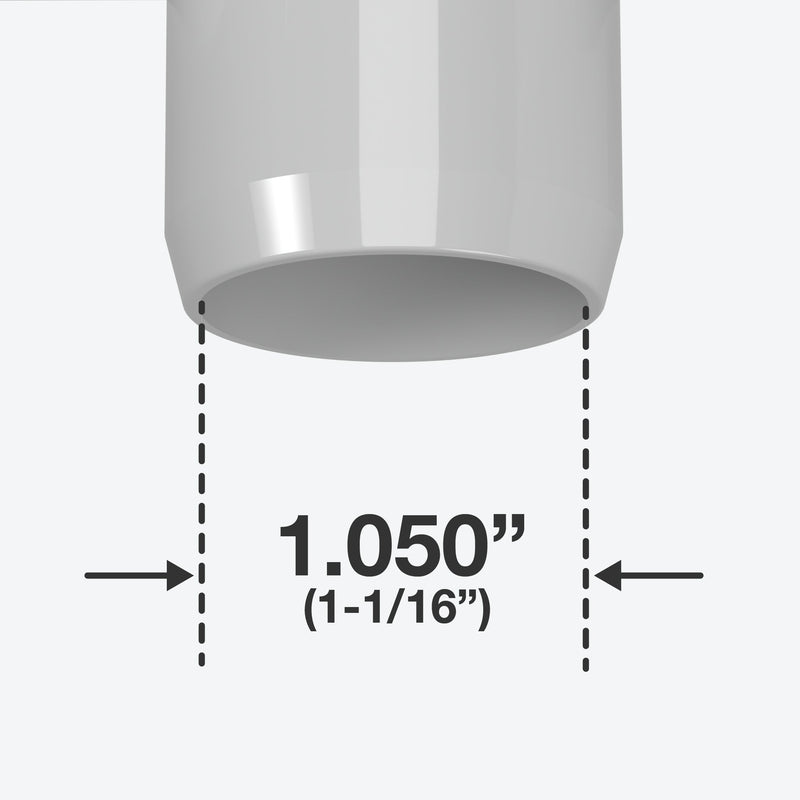 Load image into Gallery viewer, 3/4 in. 90 Degree Furniture Grade PVC Elbow Fitting - Gray - FORMUFIT
