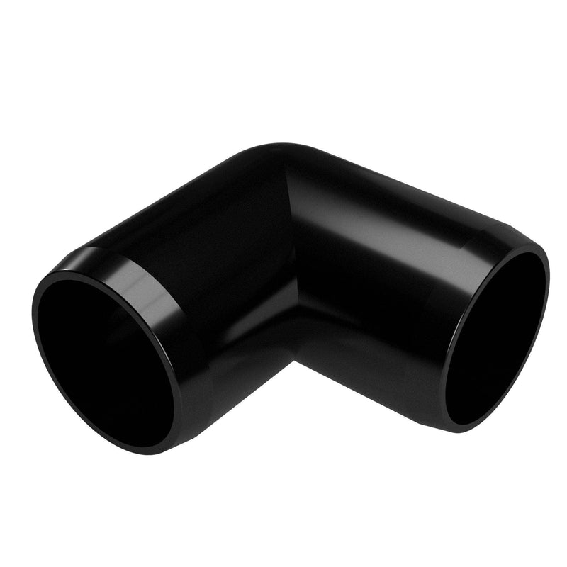 Load image into Gallery viewer, 2 in. 90 Degree Furniture Grade PVC Elbow Fitting - Black - FORMUFIT
