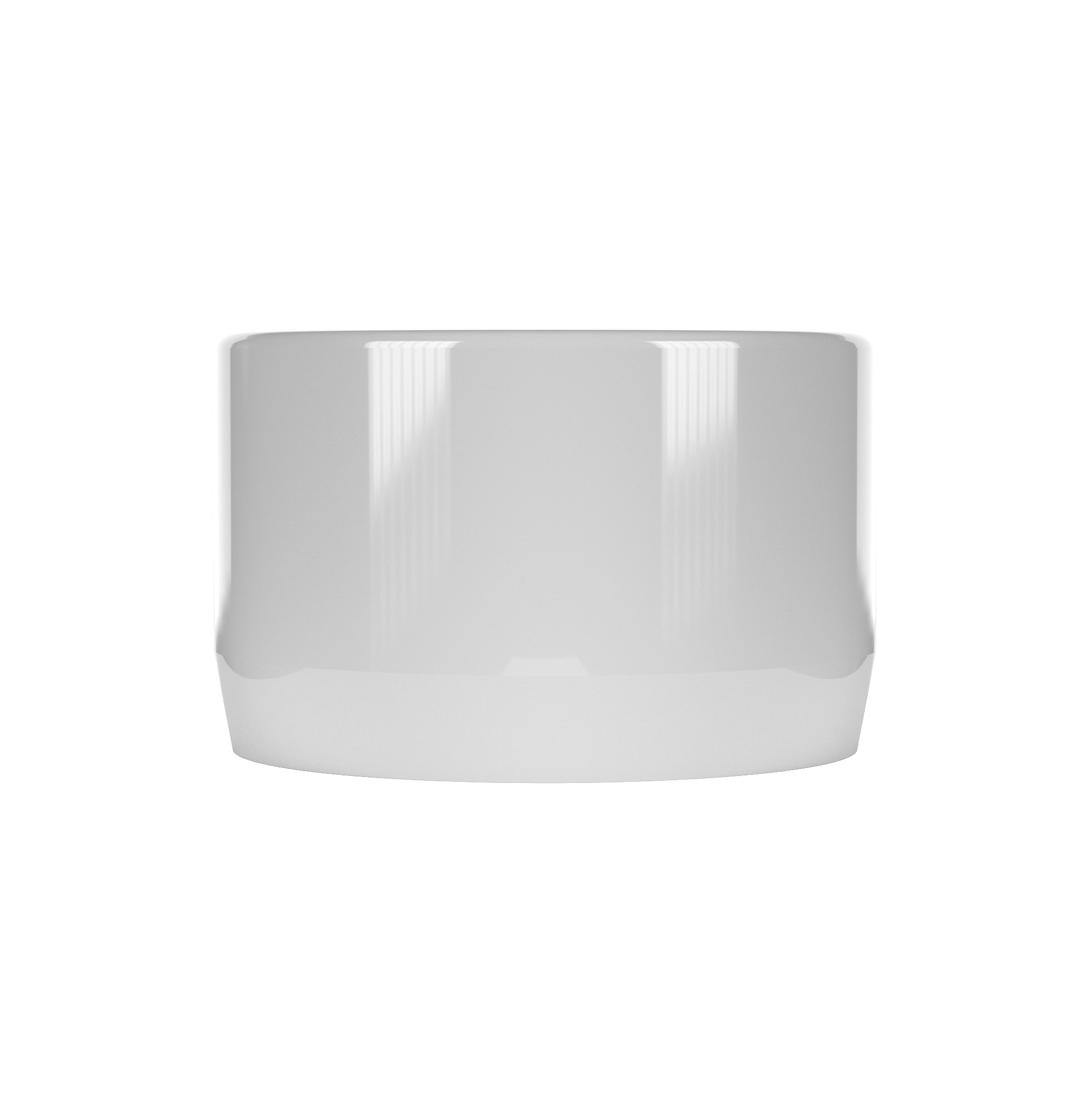1-1/2 in. External Flat PVC End Cap, Furniture Grade - Gray External Cap - FORMUFIT