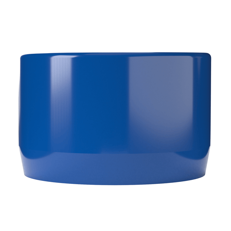 Load image into Gallery viewer, 1-1/4 in. External Flat Furniture Grade PVC End Cap - Blue - FORMUFIT
