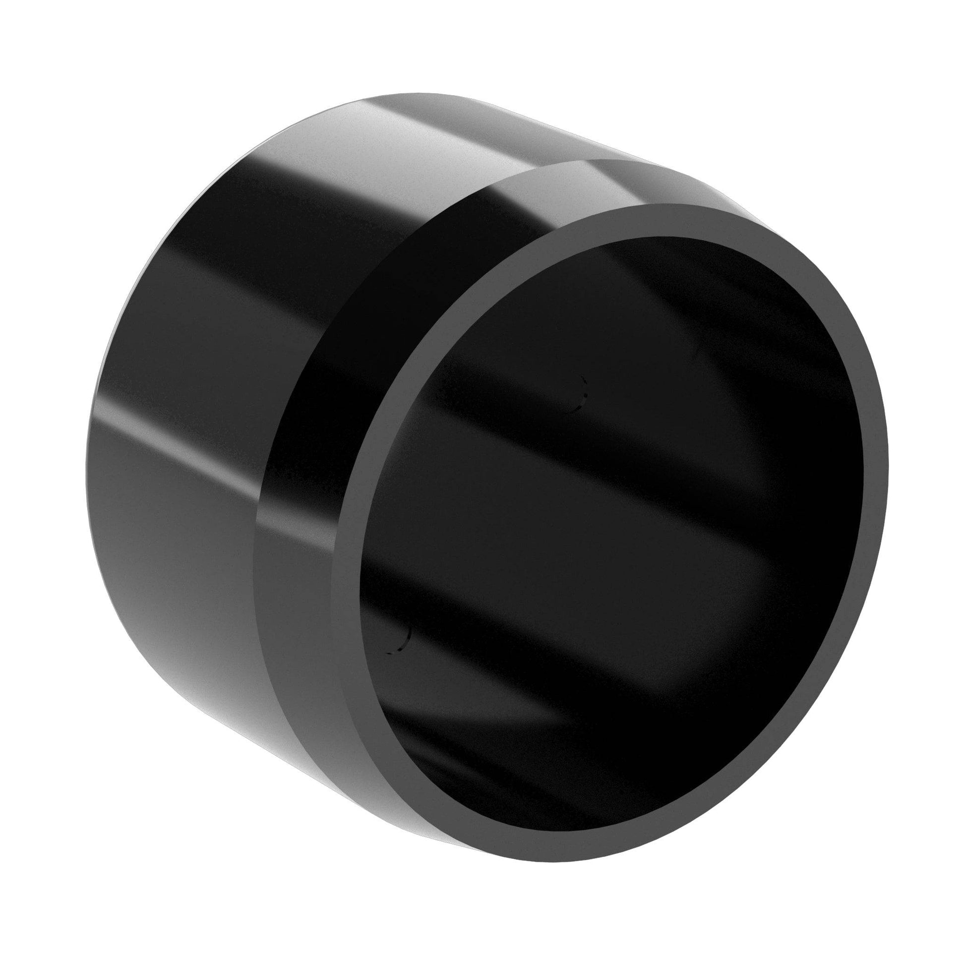 1/2 in. External Flat Furniture Grade PVC End Cap - Black - FORMUFIT