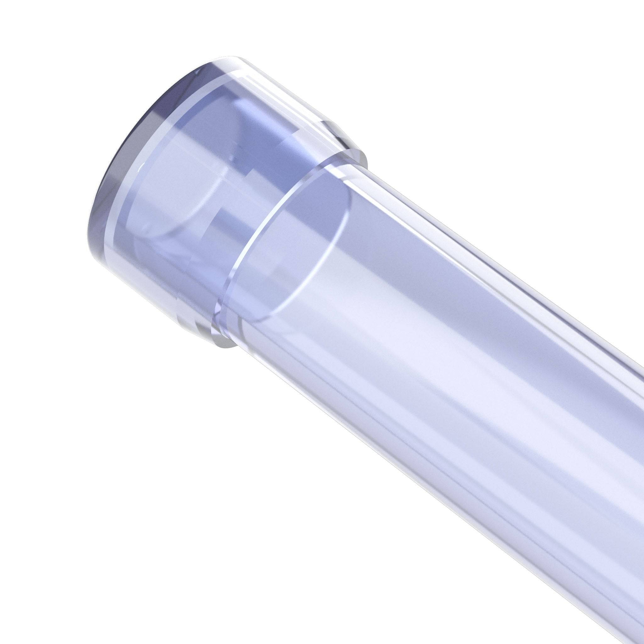 1/2 in. External Flat PVC End Cap, Furniture Grade - Clear External Cap - FORMUFIT