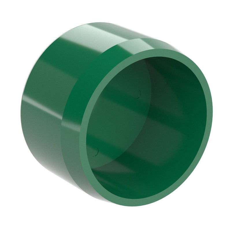 Load image into Gallery viewer, 1/2 in. External Flat Furniture Grade PVC End Cap - Green - FORMUFIT
