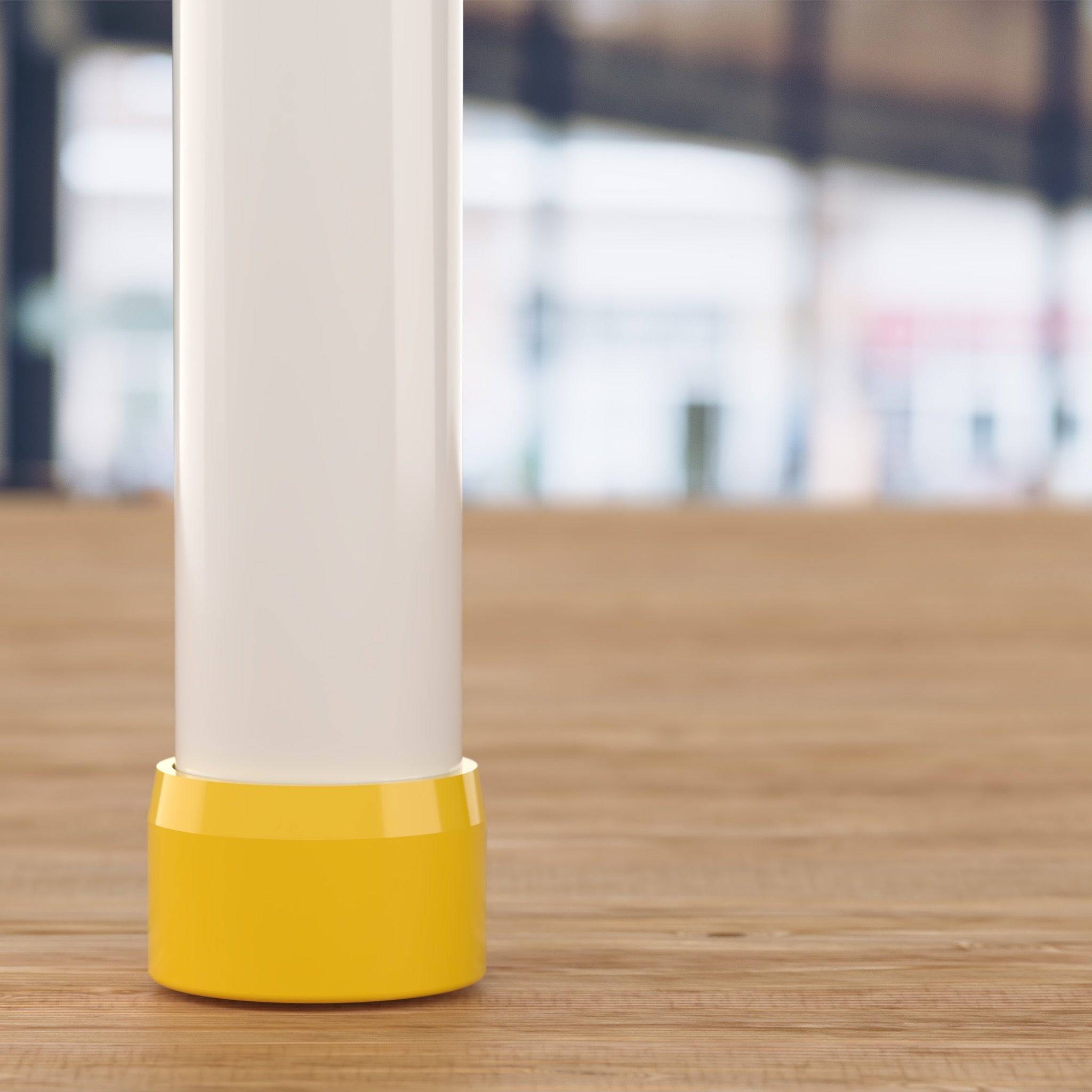 1/2 in. External Flat PVC End Cap, Furniture Grade - Yellow External Cap - FORMUFIT