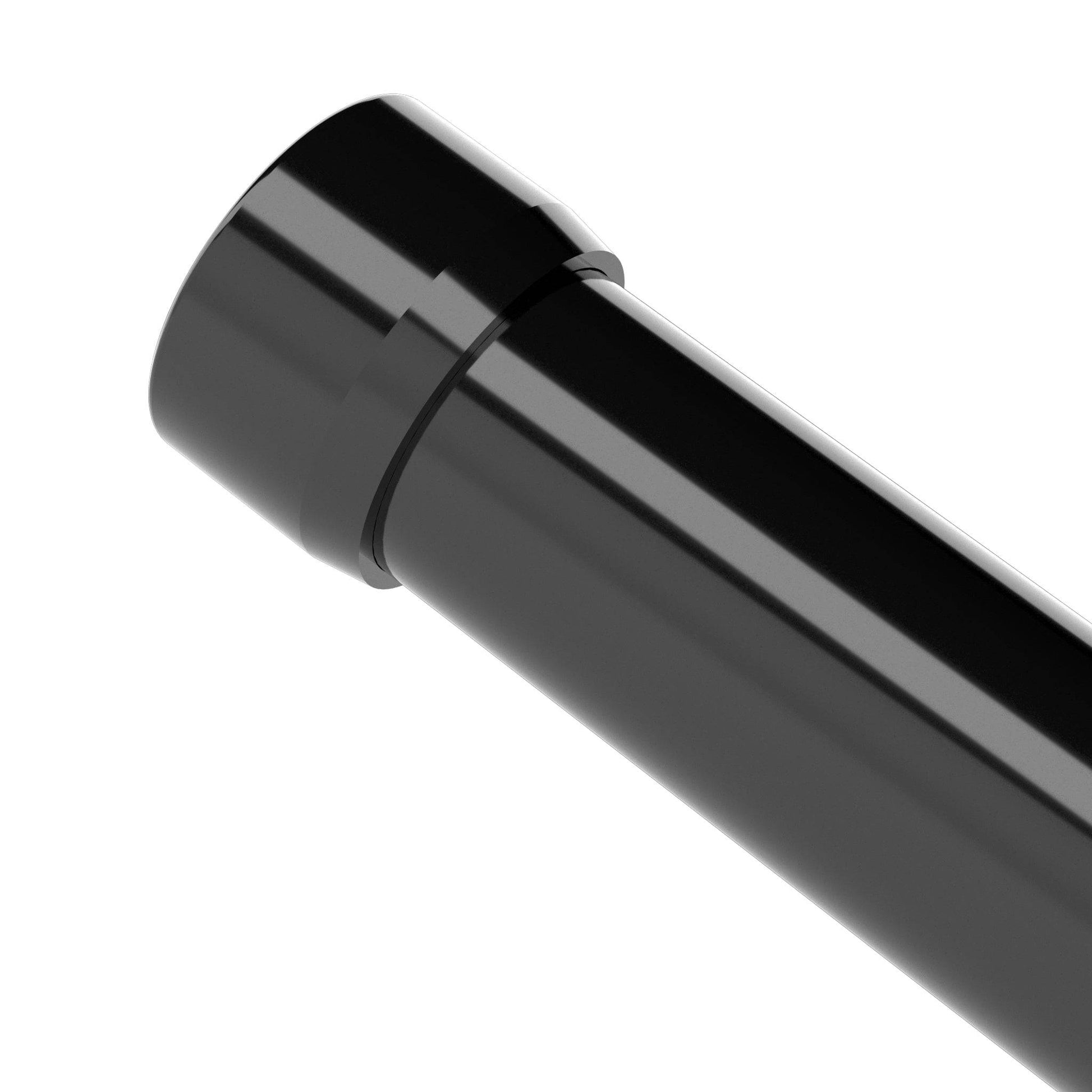 1 in. External Flat PVC End Cap, Furniture Grade - Black External Cap - FORMUFIT