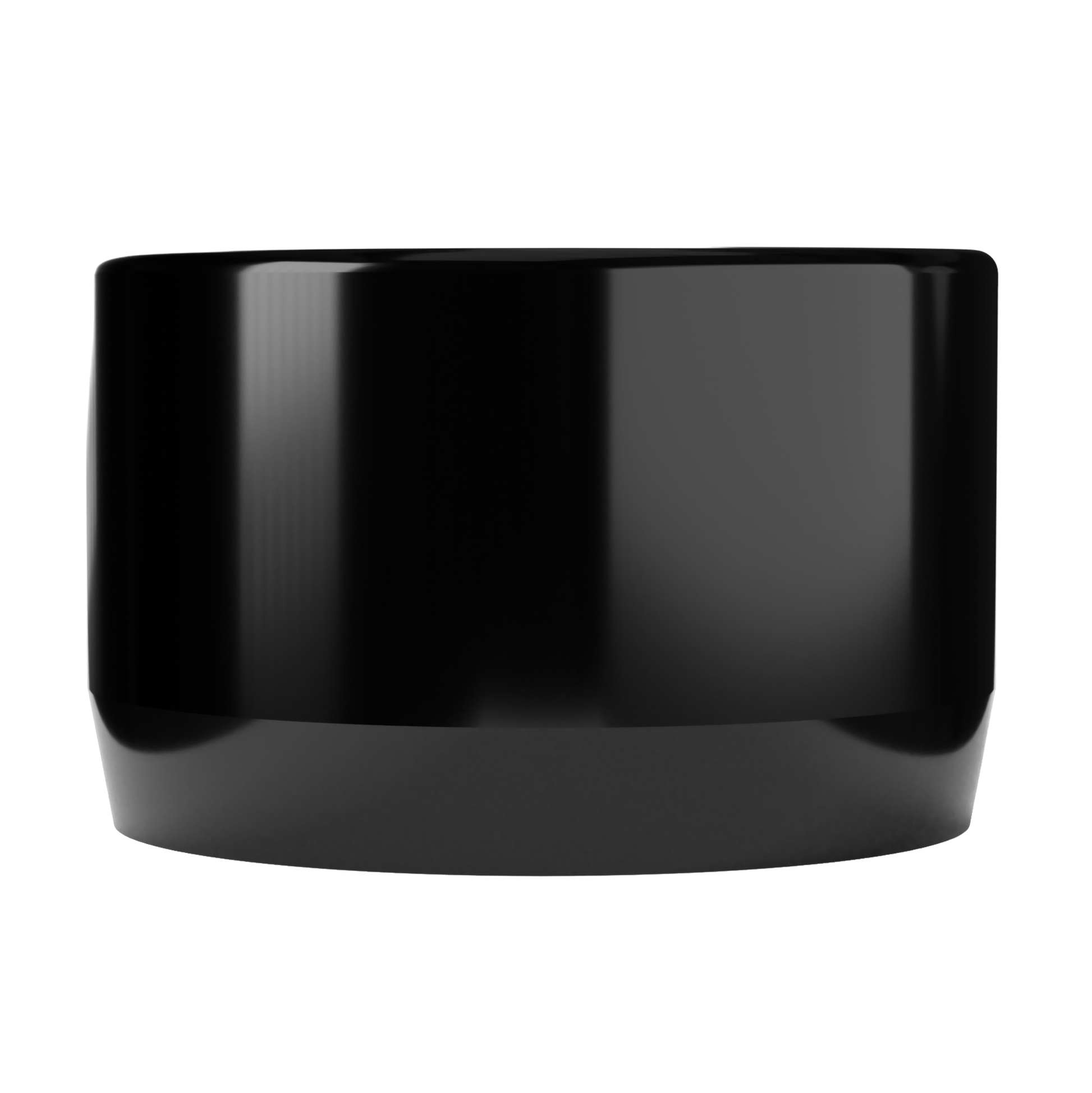 1 in. External Flat PVC End Cap, Furniture Grade - Black External Cap - FORMUFIT