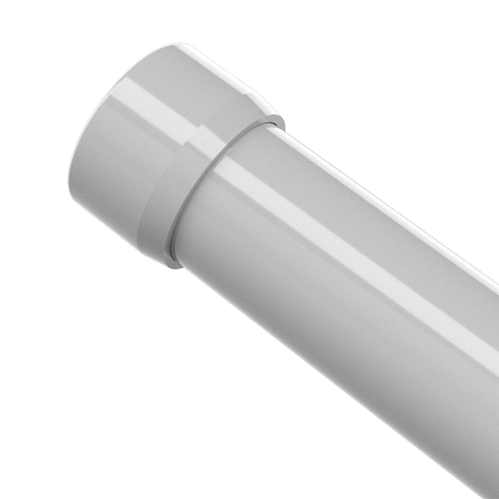 1 in. External Flat PVC End Cap, Furniture Grade - Gray External Cap - FORMUFIT